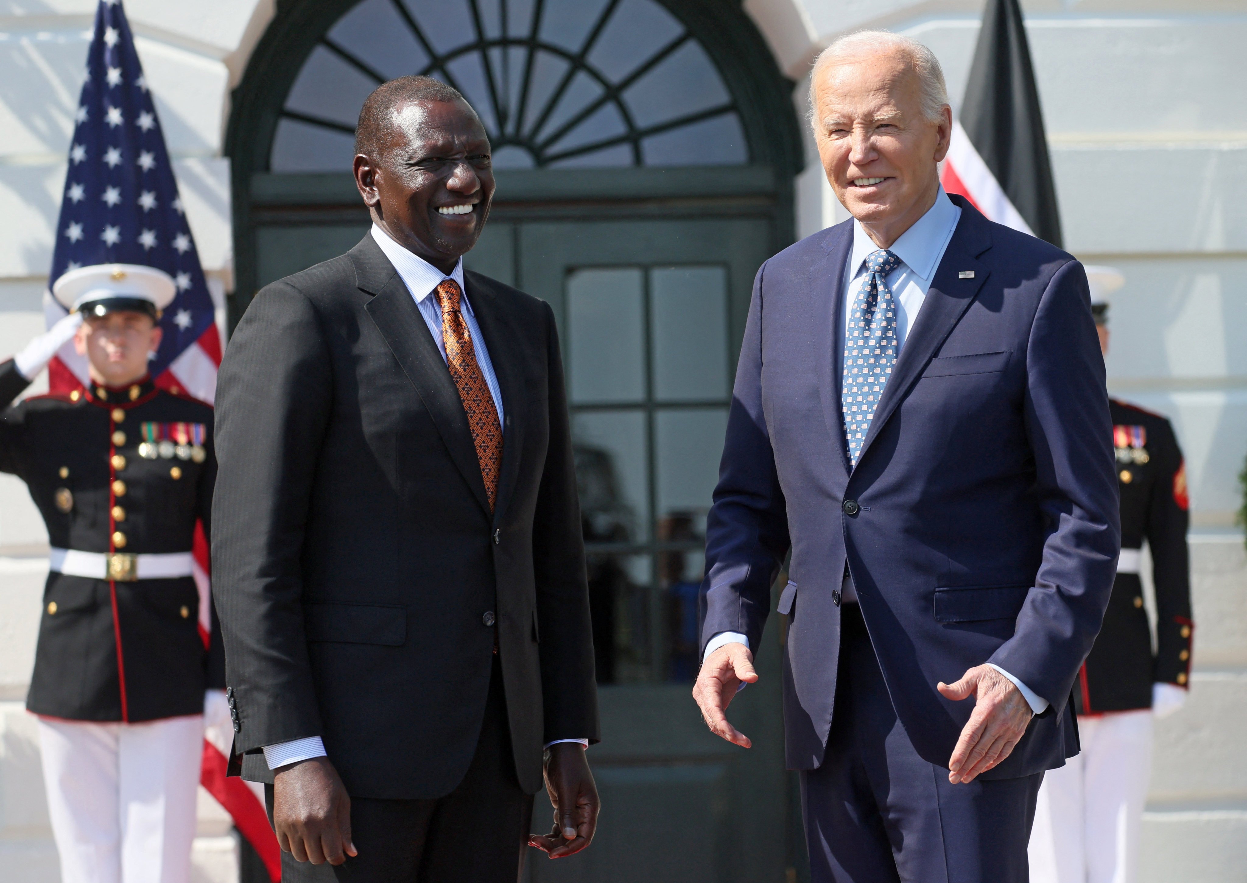 Kenyan President William Ruto visiting US President Joe Biden at the White House. Photo: Reuters