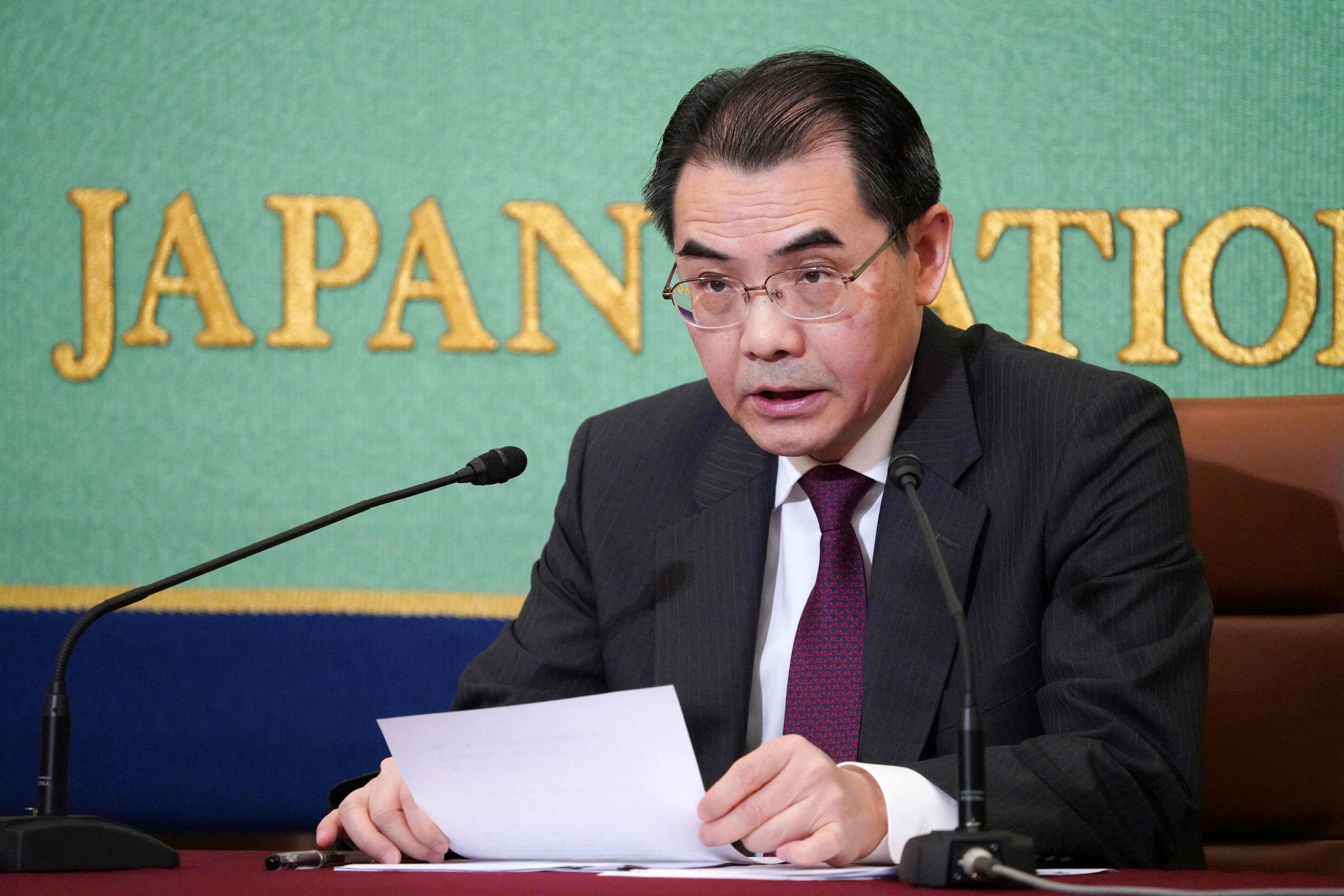 China’s Ambassador to Japan Wu Jianghao says the “Japanese people will be dragged into the fire” if they continue to support Taiwan’s independence. Photo: AFP