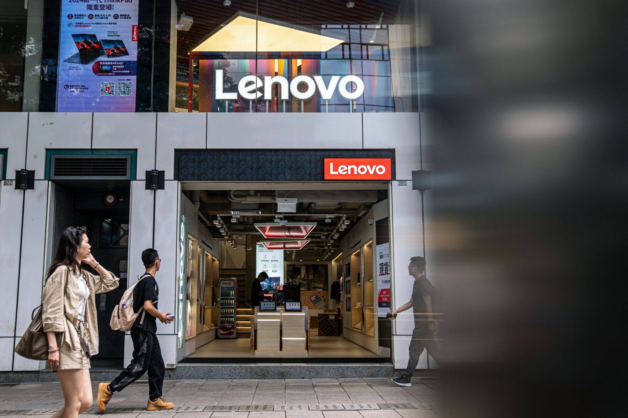 A Lenovo Group store in Hong Kong, May 18, 2024. Photo: Bloomberg