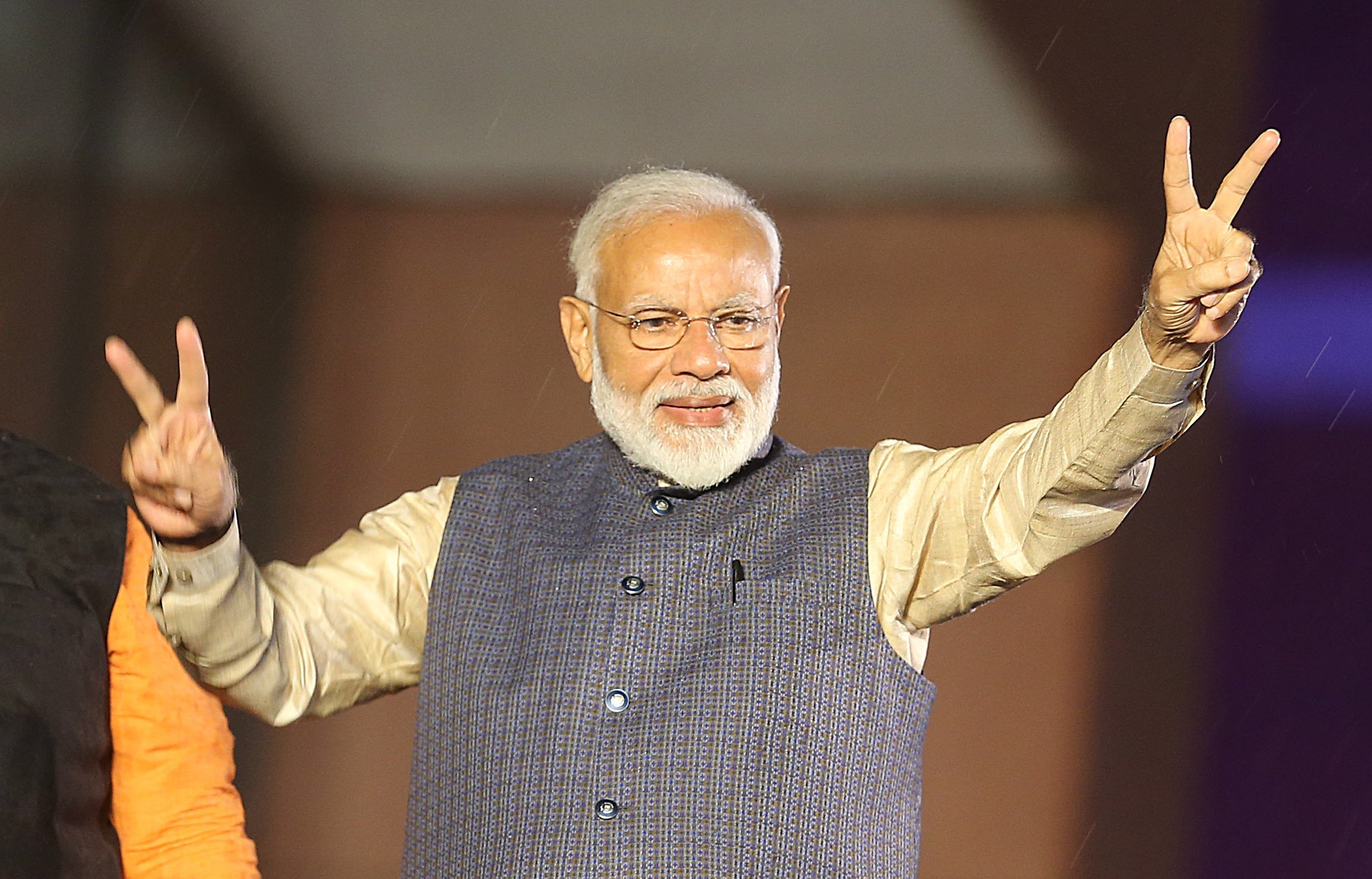 PM Narendra Modi says his BJP has crossed the majority in the parliamentary elections due to end next week. He made the comments in an interview with The Economic Times. Photo: EPA-EFE