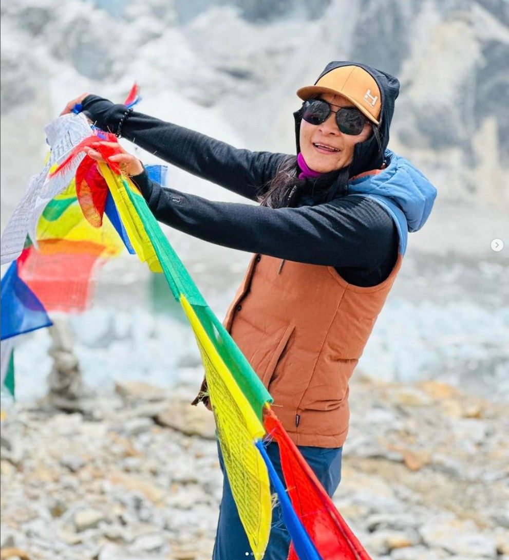 Nepal’s Phunjo Lama has broken the record for fastest ascent to Everest by a woman. Photo: Instagram/Phunjo_lama
