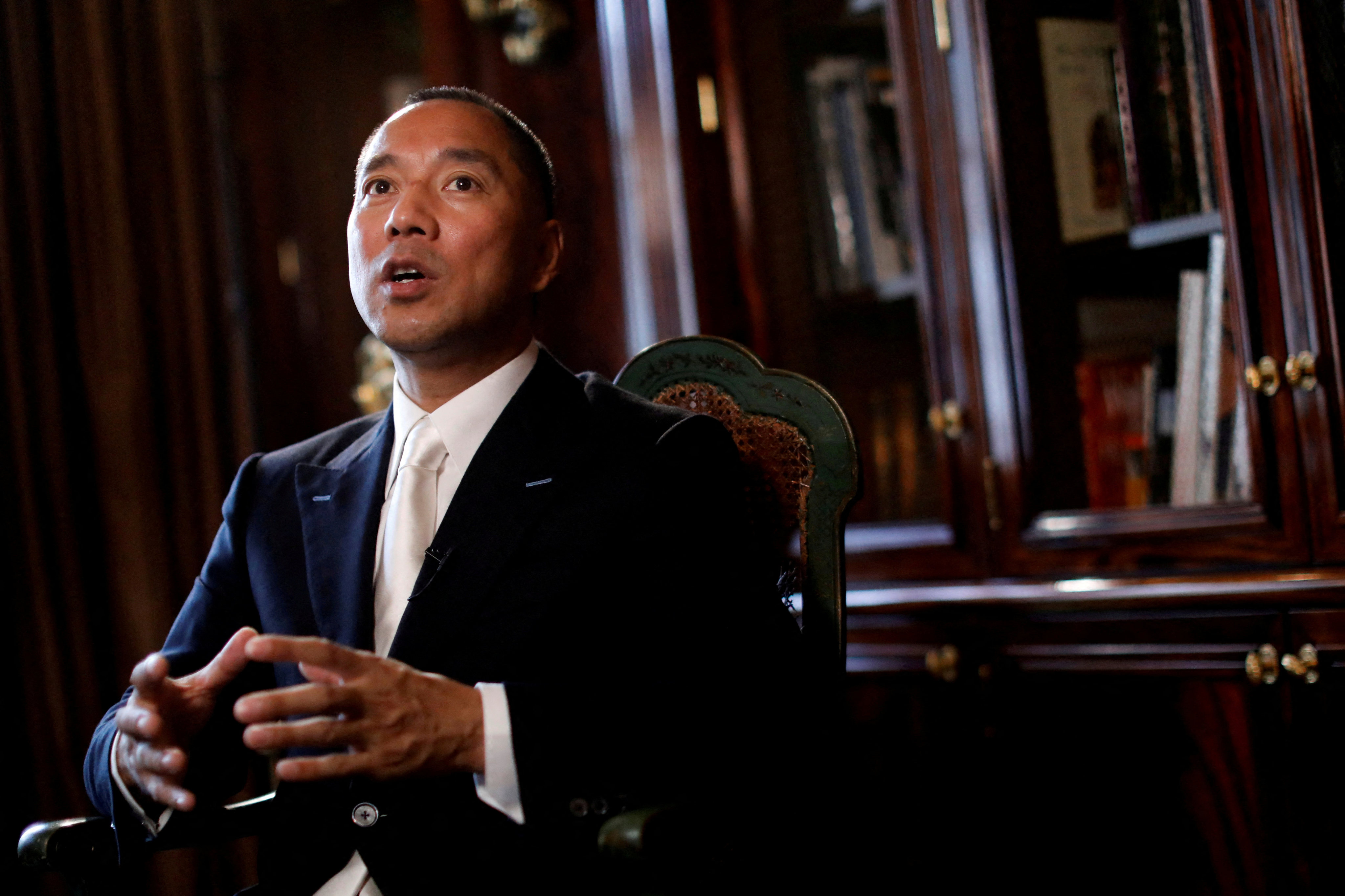 Businessman Guo Wengui speaks during an interview in New York in April 2017. Photo: Reuters