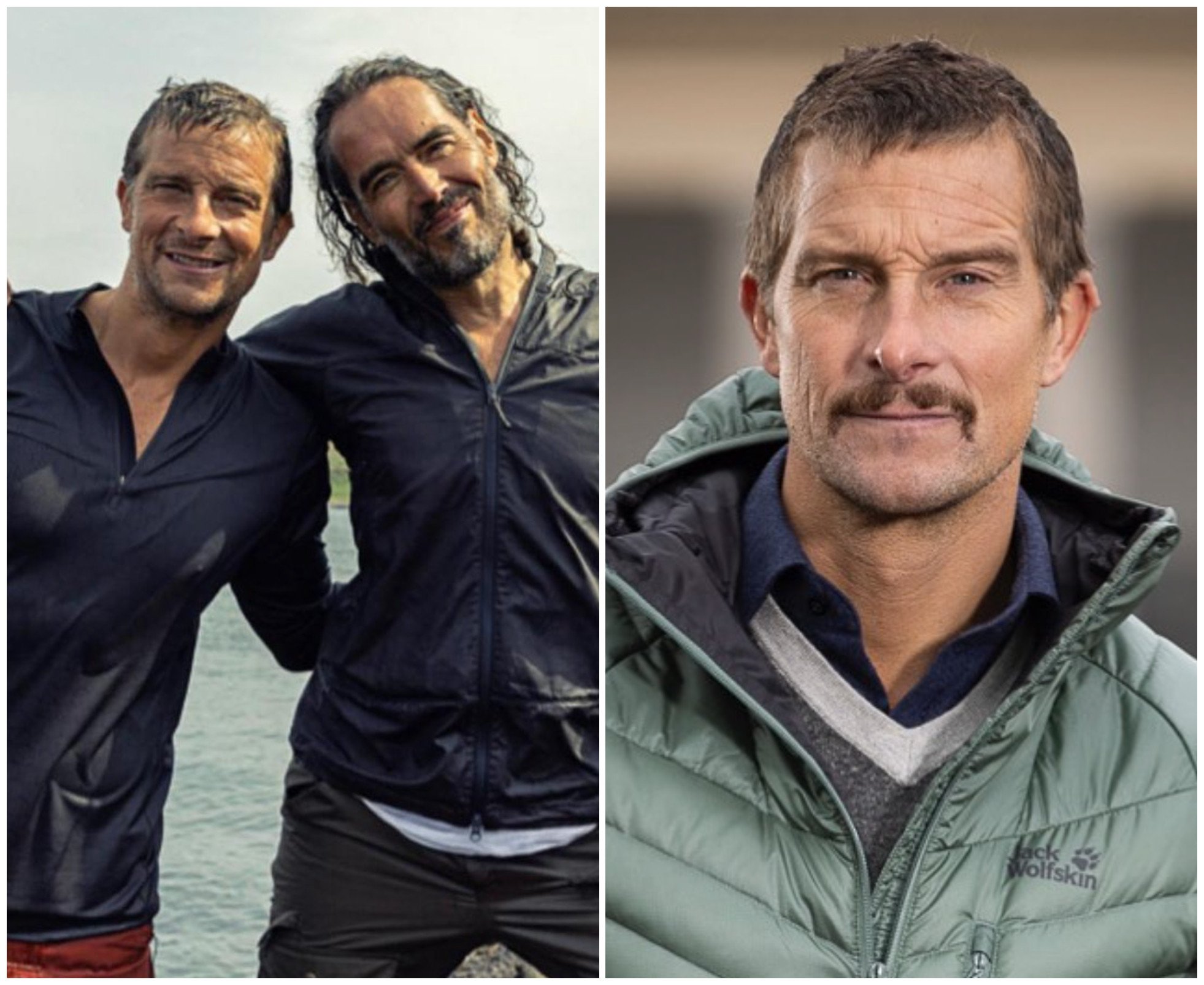 Bear Grylls has connections with celebrities like Russell Brand, but he’s also controversial. Photos: @beargrylls/Instagram