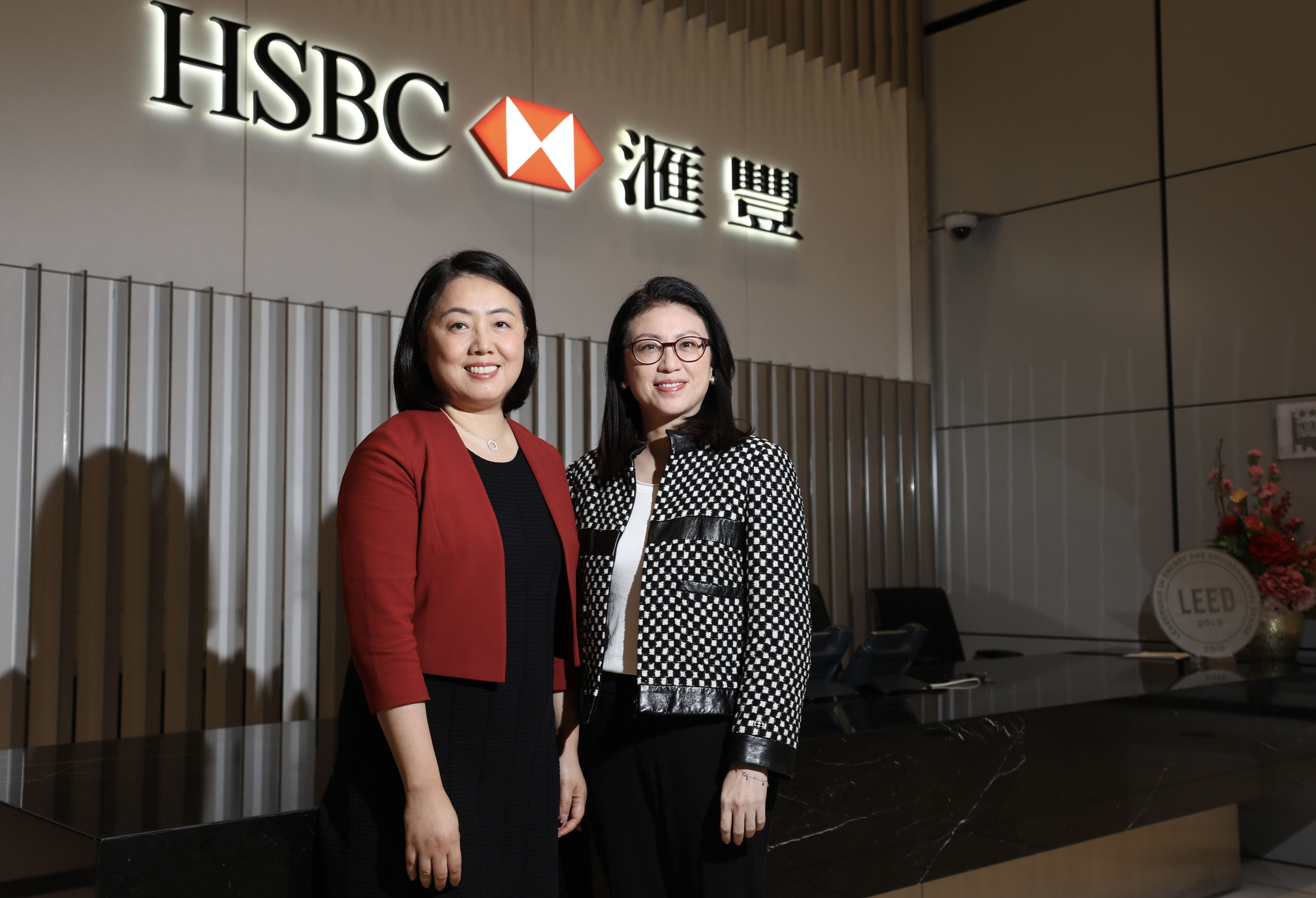 Maggie Ng (right), head of wealth and personal banking in Hong Kong, and Kai Zhang, who heads the business in South Asia. Photo: Xiaomei Chen