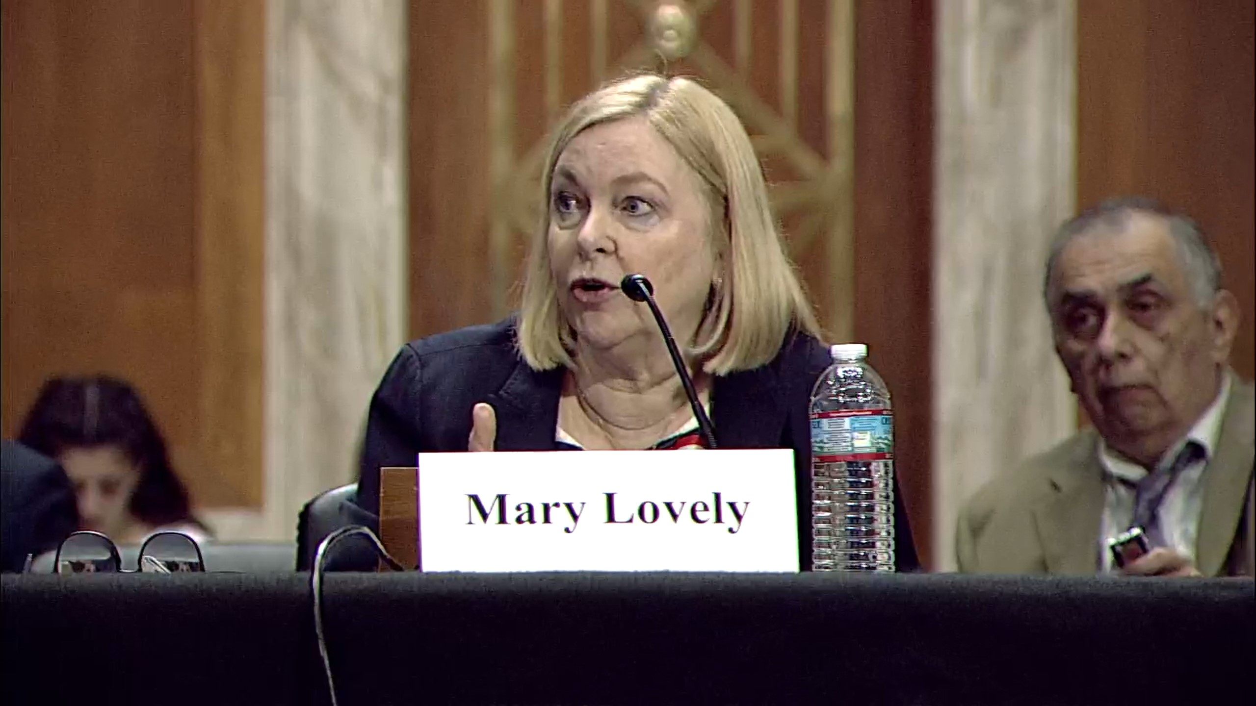 Economist Mary Lovely of the Peterson Institute for International Economics testifies before the US-China Economic and Security Review Commission in Washington on Thursday.