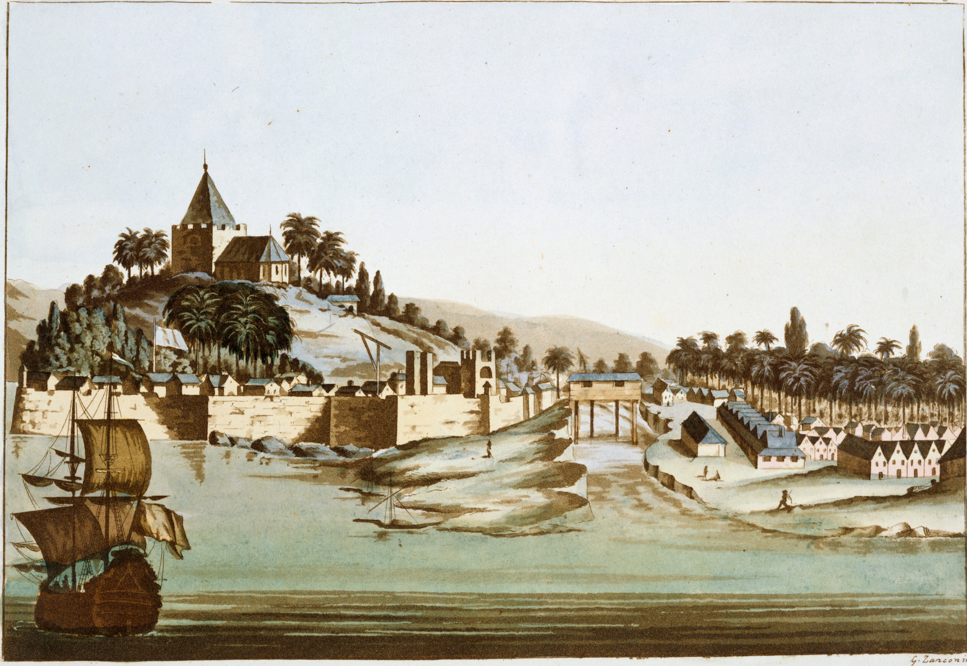 A drawing of ancient Malacca from a Travel Book by Giulio Ferrario. Once a powerful sultanate that cultivated ties with Ming dynasty China, it fell to Portuguese invaders in 1511. Photo: Getty Images