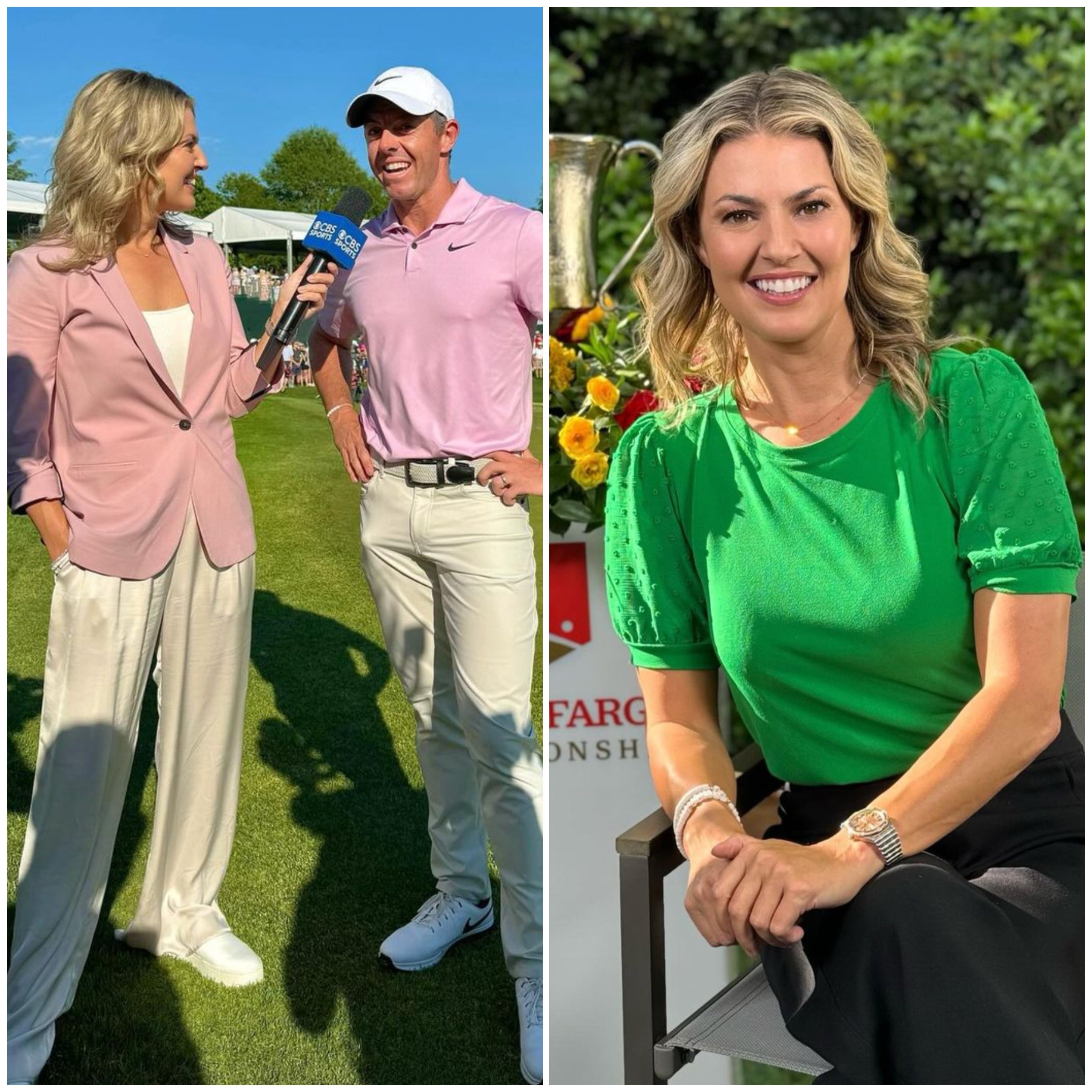 Amanda Balionis is a regular fixture in the world of golf, and has had several interactions with Rory McIlroy lately, sparking dating rumours. Photos: @balionis/Instagram 