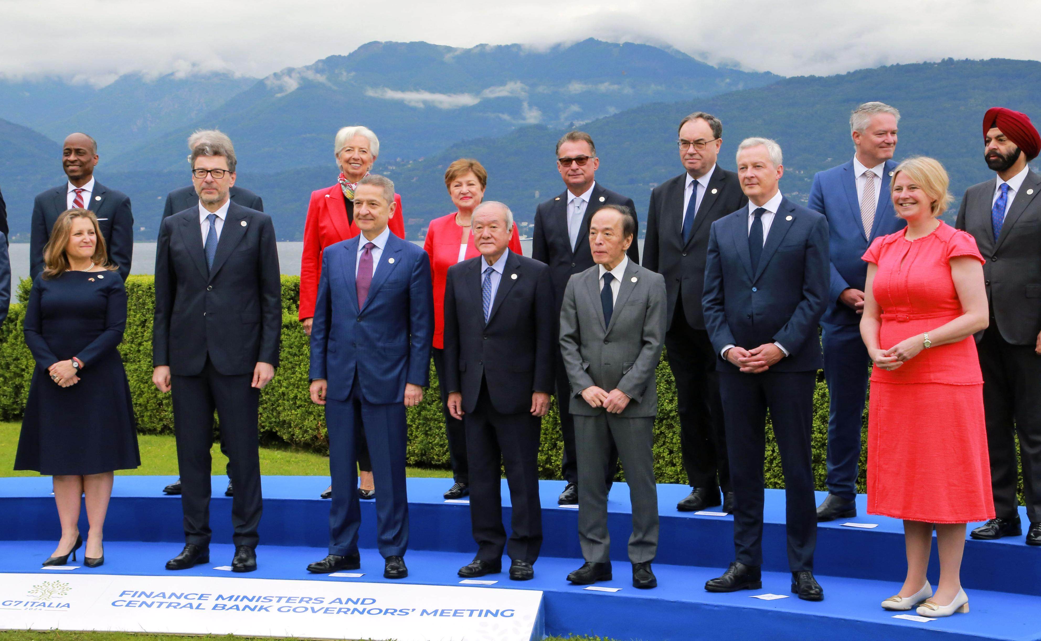 Group of Seven finance ministers and central bank governors gather ahead of their two-day meeting in Stresa, Italy. Photo: Kyodo