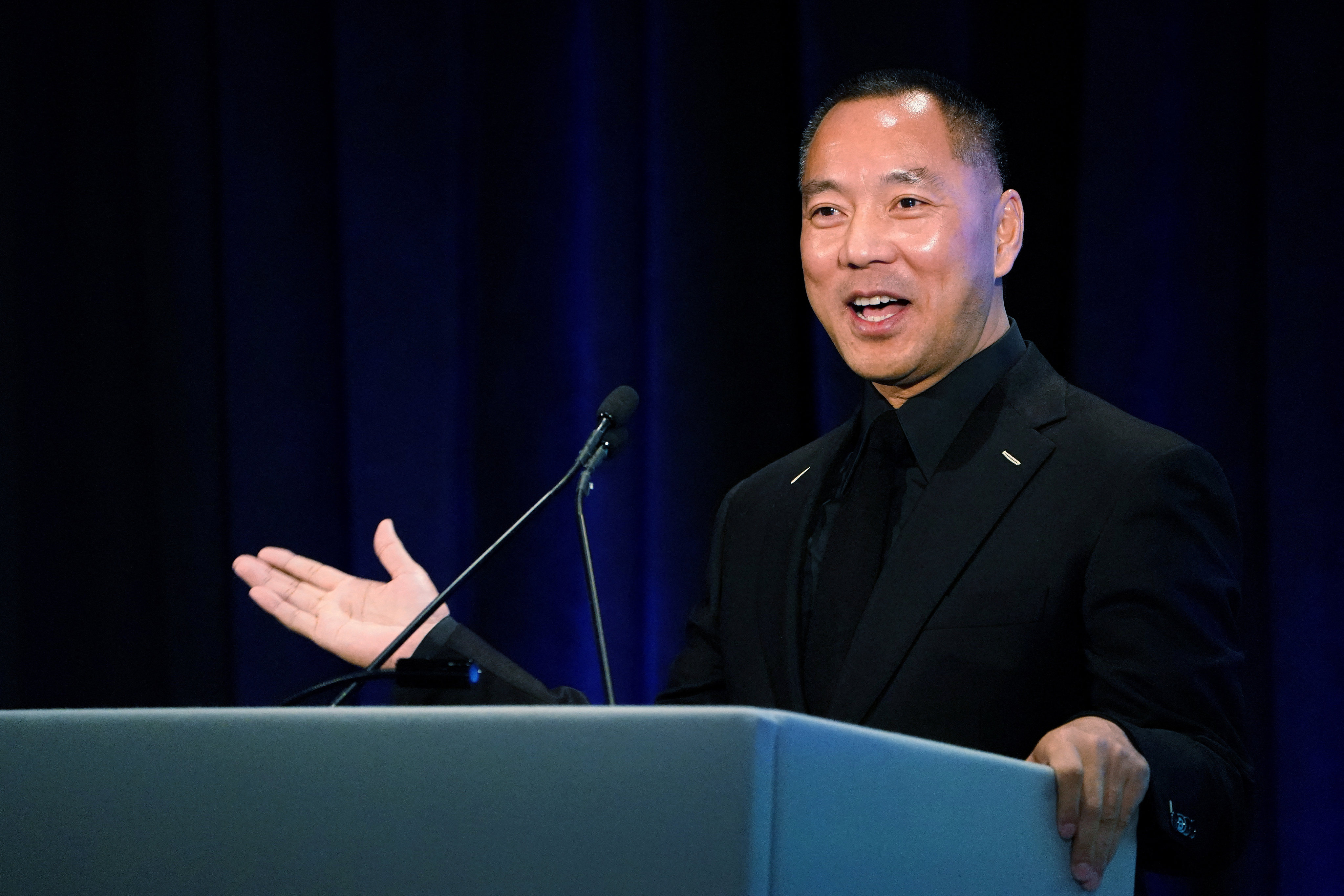 Guo Wengui, also known as Miles Kwok, holds a news conference in New York in November 2018. Photo: Reuters