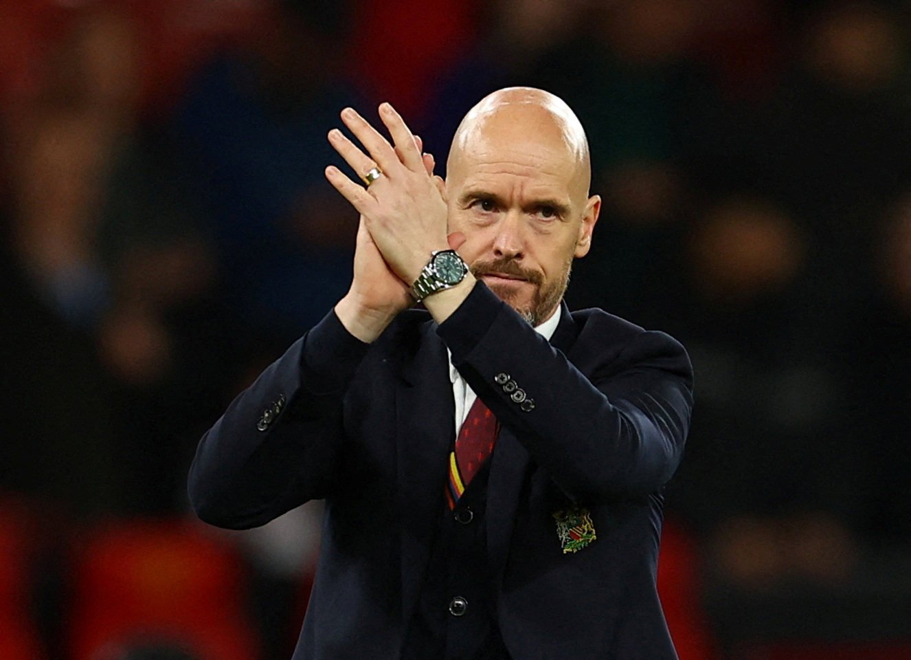 Erik ten Hag will be sacked from his role as Manchester United manager, reports in the UK press suggest. Photo: Reuters