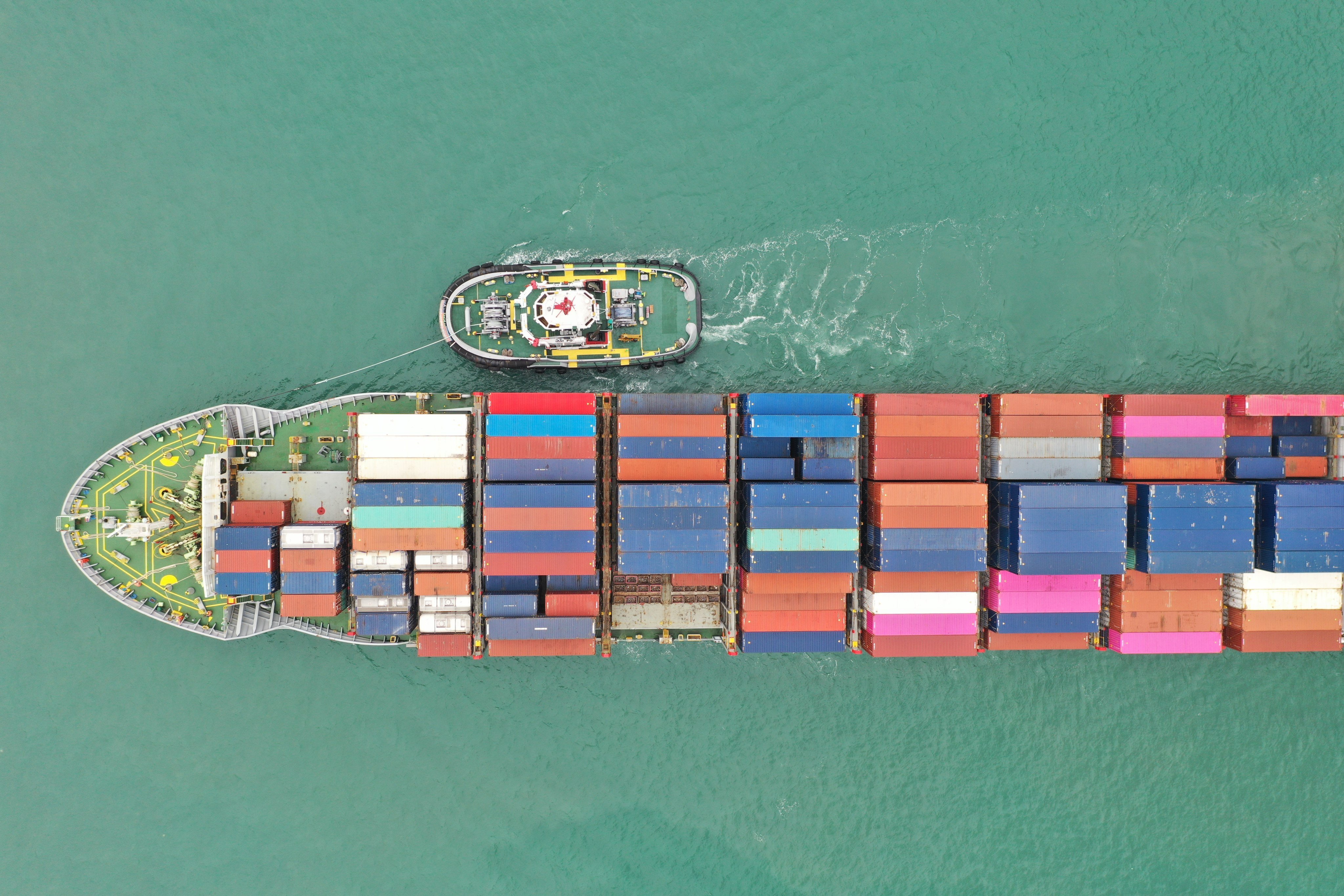 View of cargo ships and containers at the Hong Kong Container Terminal, Kwai Chung. Photo: Winson Wong