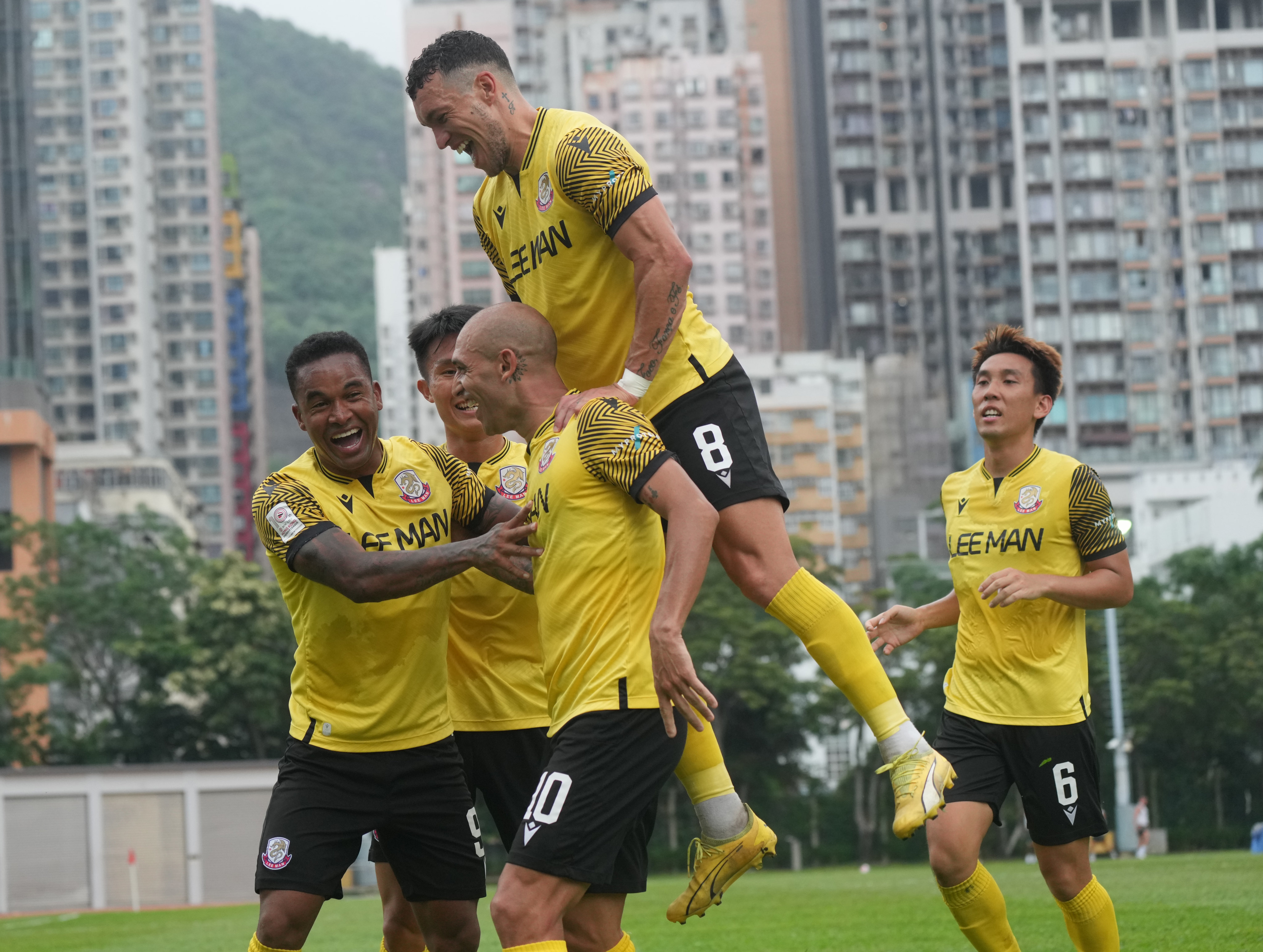 Lee Man’s win over Kitchee meant they finished the season unbeaten in the Hong Kong Premier League. Photo: Elson Li