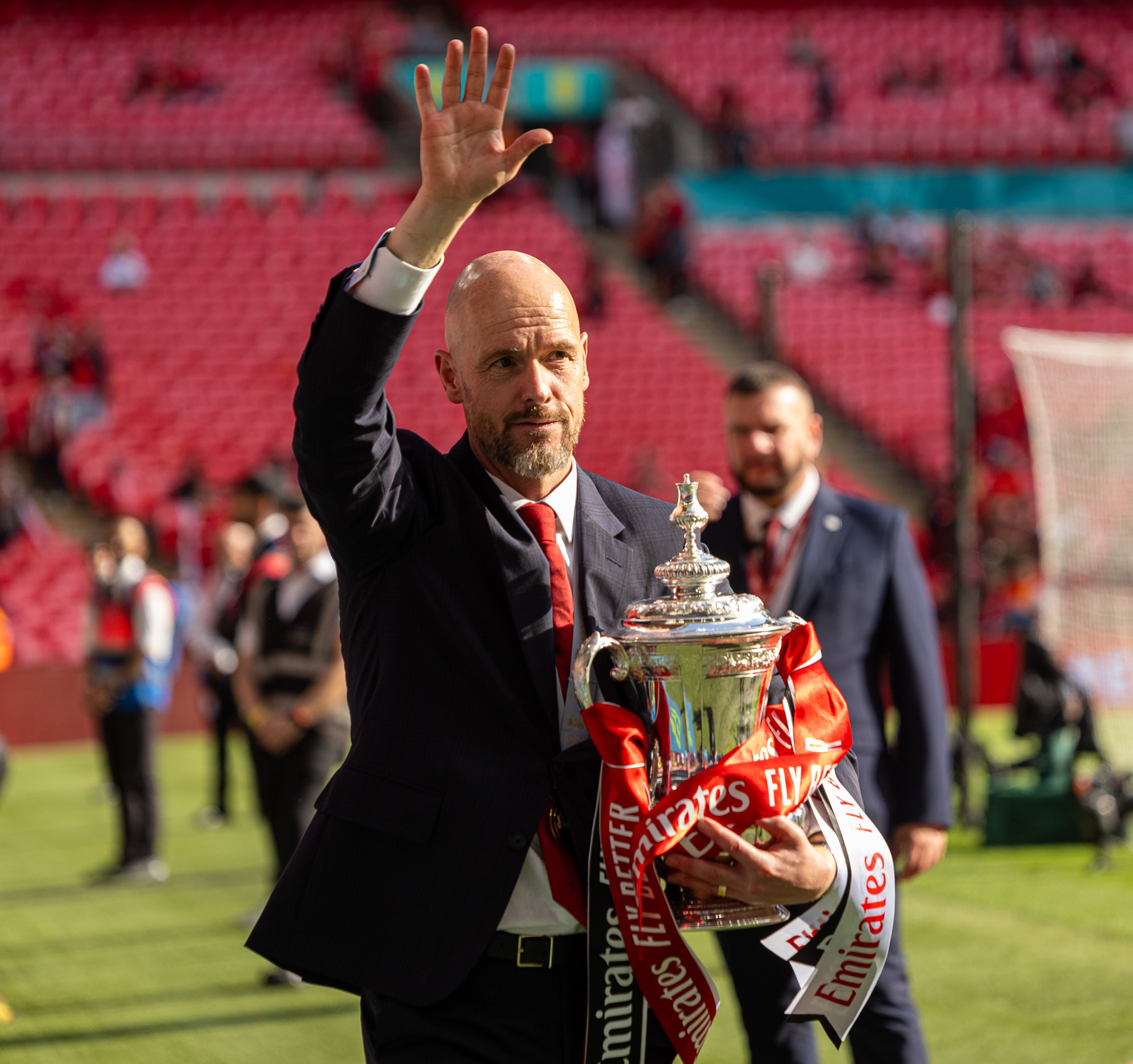 Despite winning the FA Cup in impressive fashion, doubts remain over the future of Erik ten Hag at Manchester United. Photo: Xinhua
