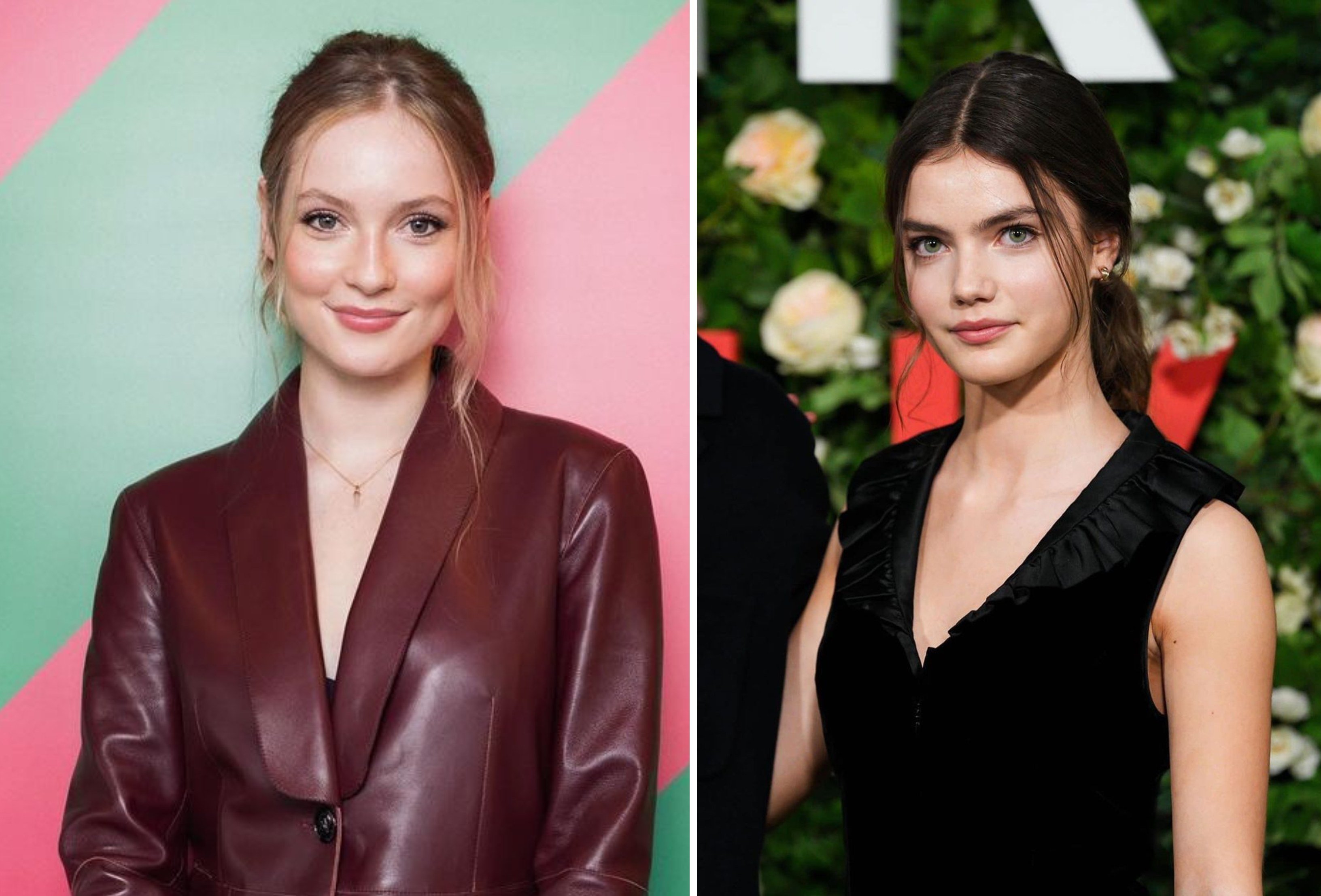 Hannah Dodd (left) and Florence Hunt, two young actresses making waves on Netflix series Bridgerton. Photos: @hannahfkdodd, @florencehunt_/Instagram

