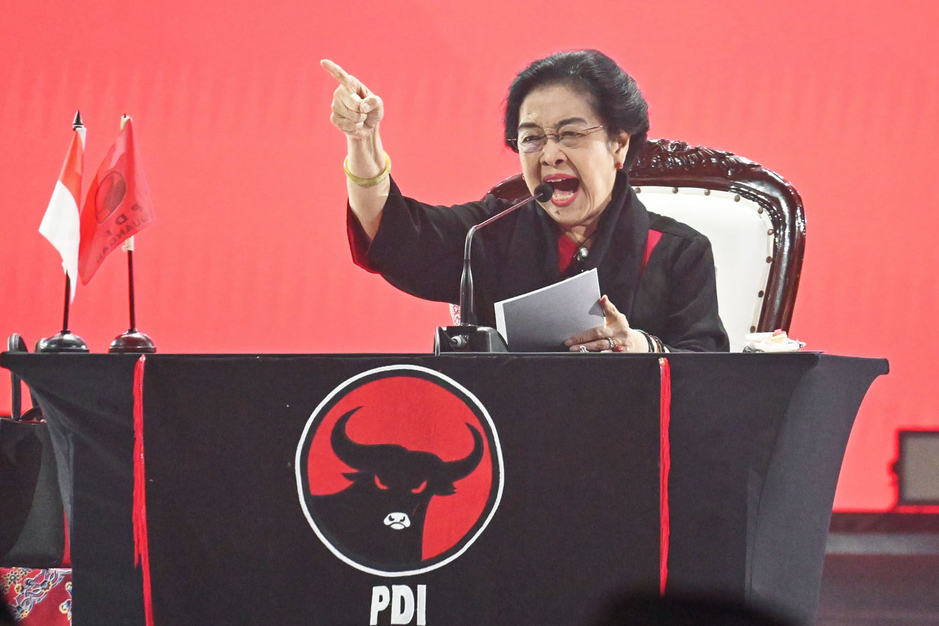 Former Indonesian president Megawati Sukarnoputri during an event in Jakarta on May 24. Photo: Kyodo