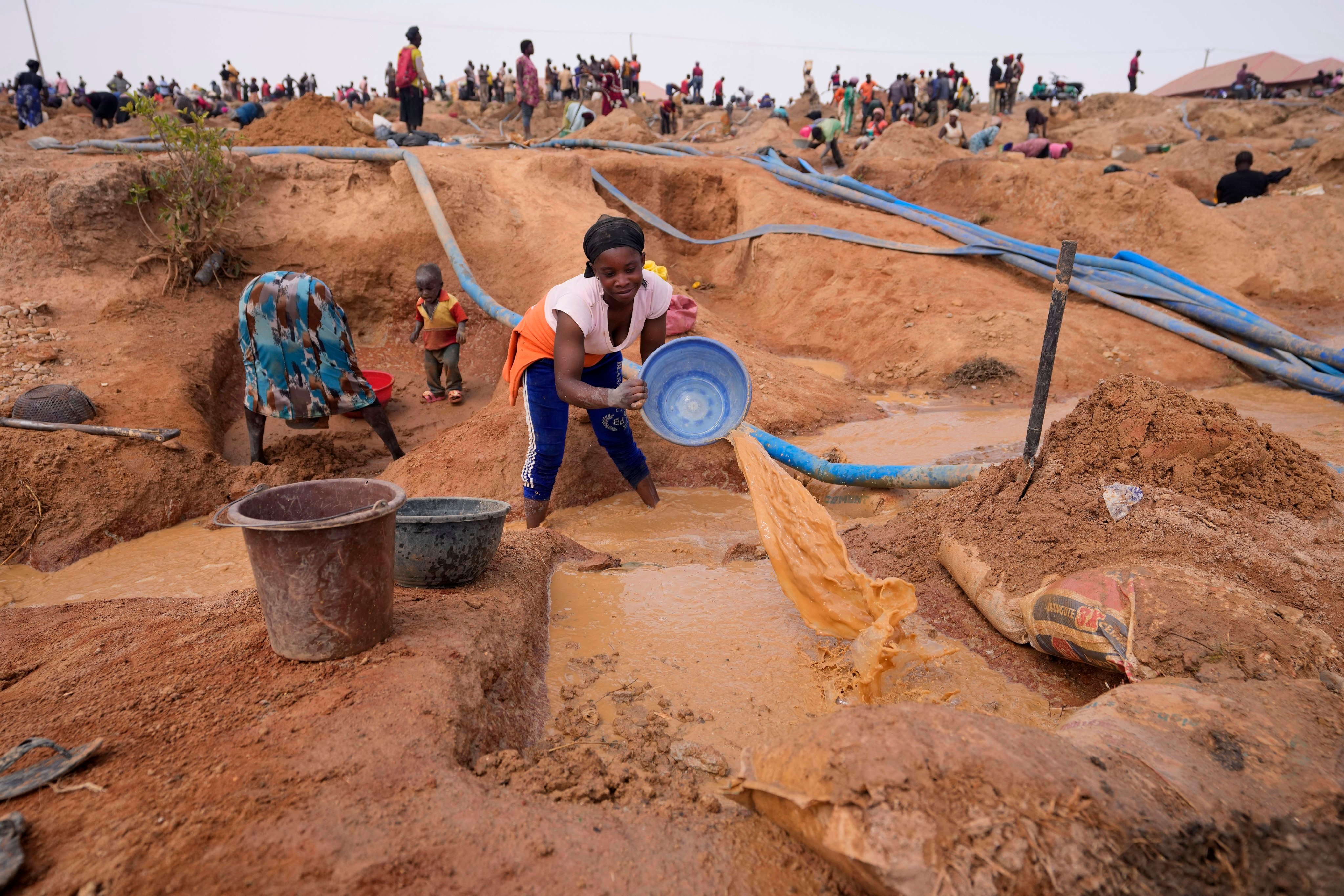 An Illegal tin mining site in Jos, Nigeria. Photo: AP