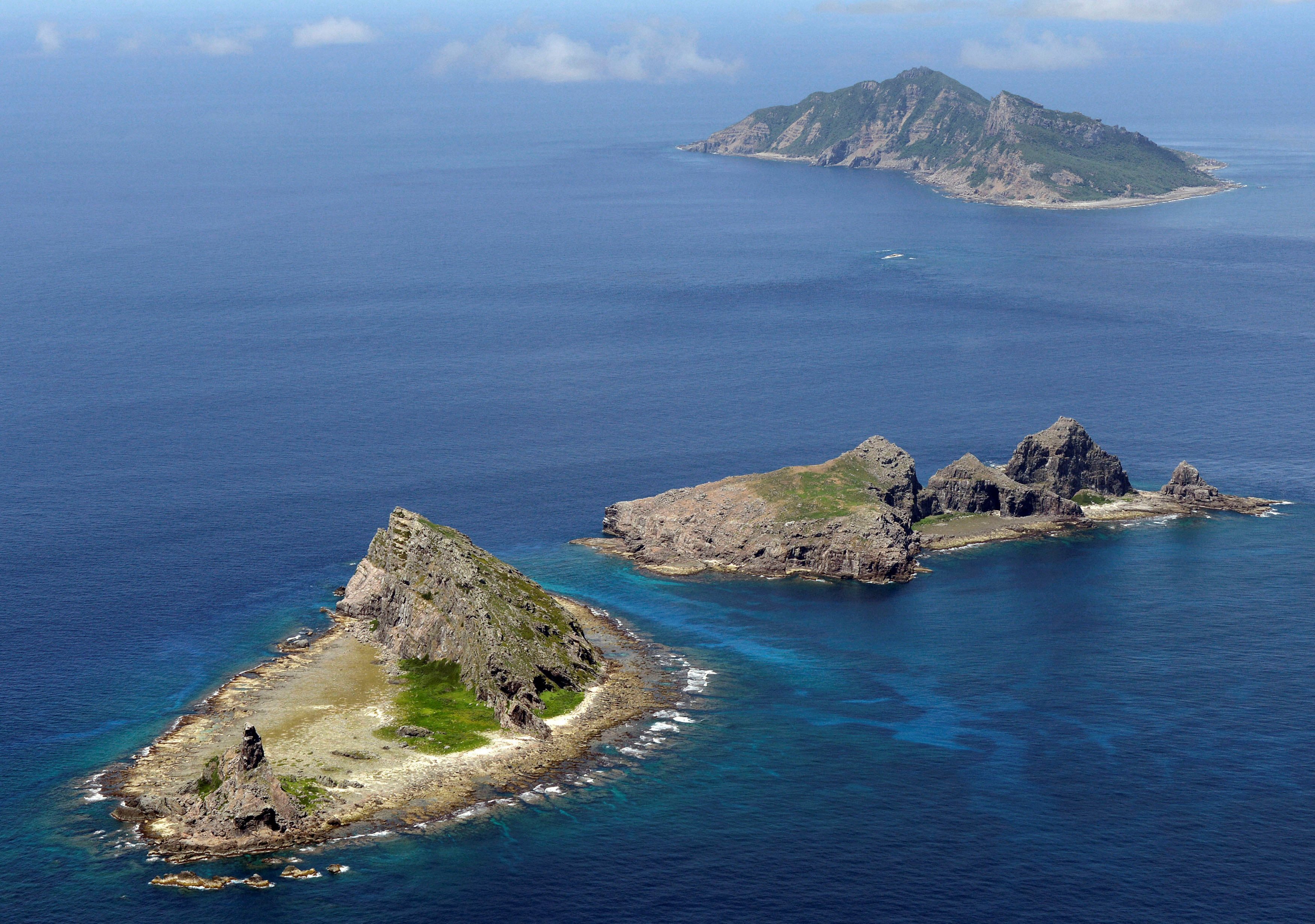 The Diaoyu/Senkaku Islands. On Monday, Japan’s coastguard said it had observed Chinese vessels sailing near the disputed islets for a record 158th day. Photo: Kyodo via Reuters
