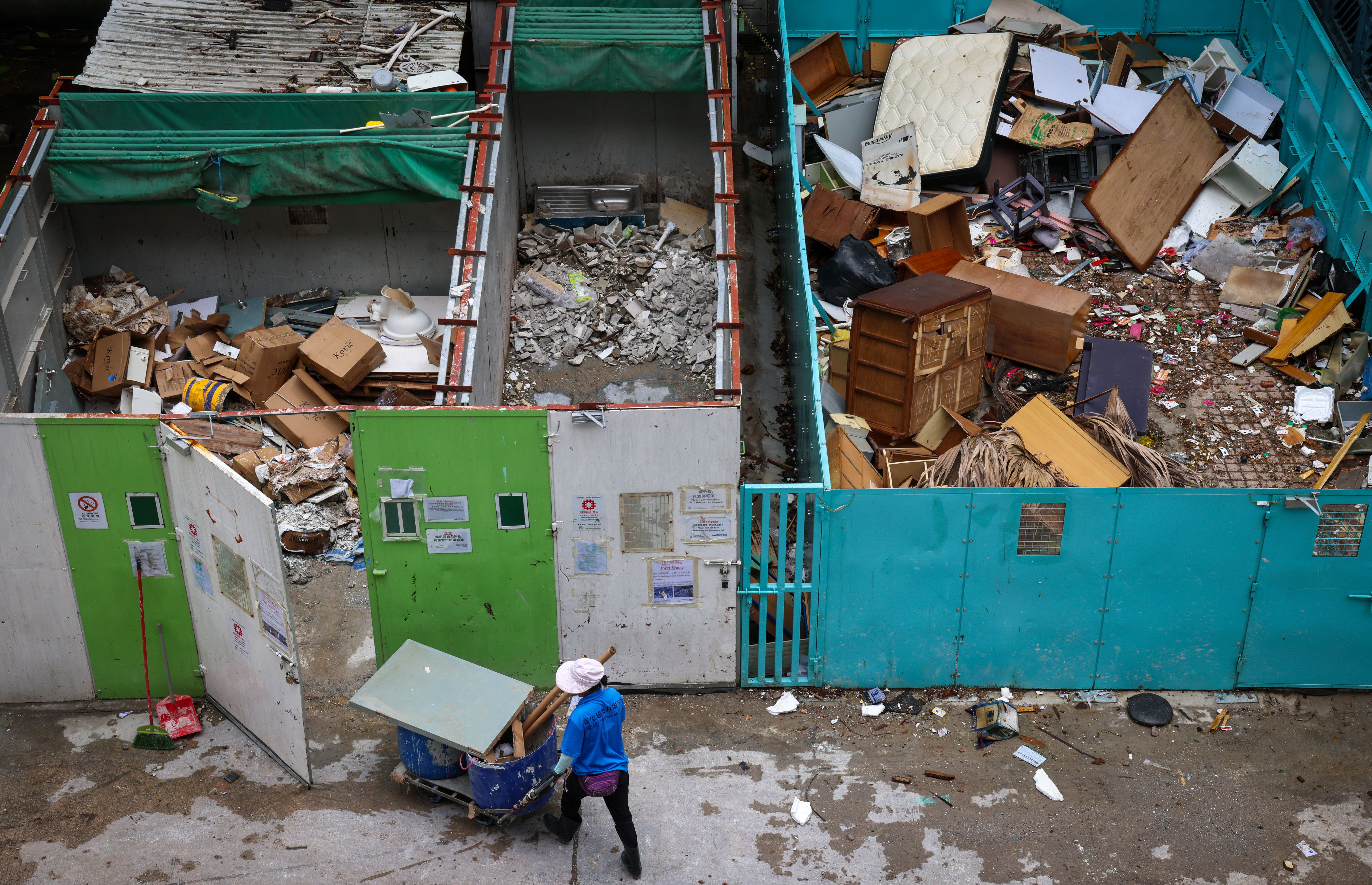 A refuse collection point in Wang Tau Hom. Hong Kong’s waste-charging scheme has been met with backlash from politicians, residents and stakeholders from the recycling business. Photo: Jelly Tse