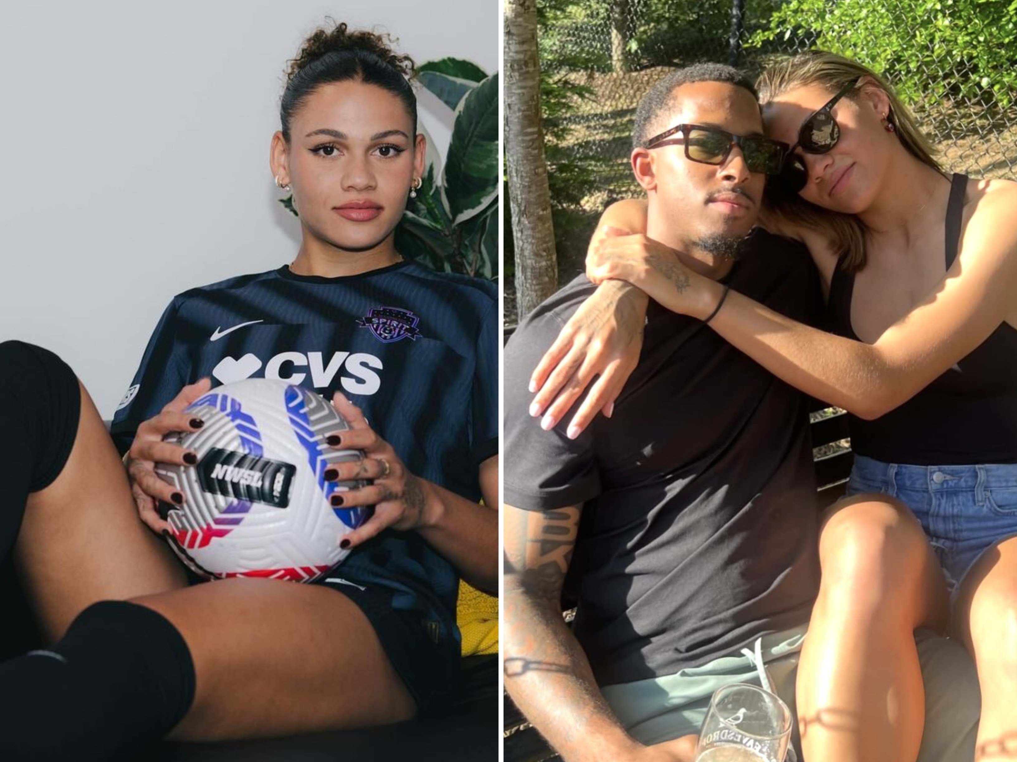US football star Trinity Rodman, the daughter of Dennis Rodman, has “hard launched” her relationship with NFL wide receiver Trinity Benson on Instagram. Photos: @trinity_rodman/Instagram