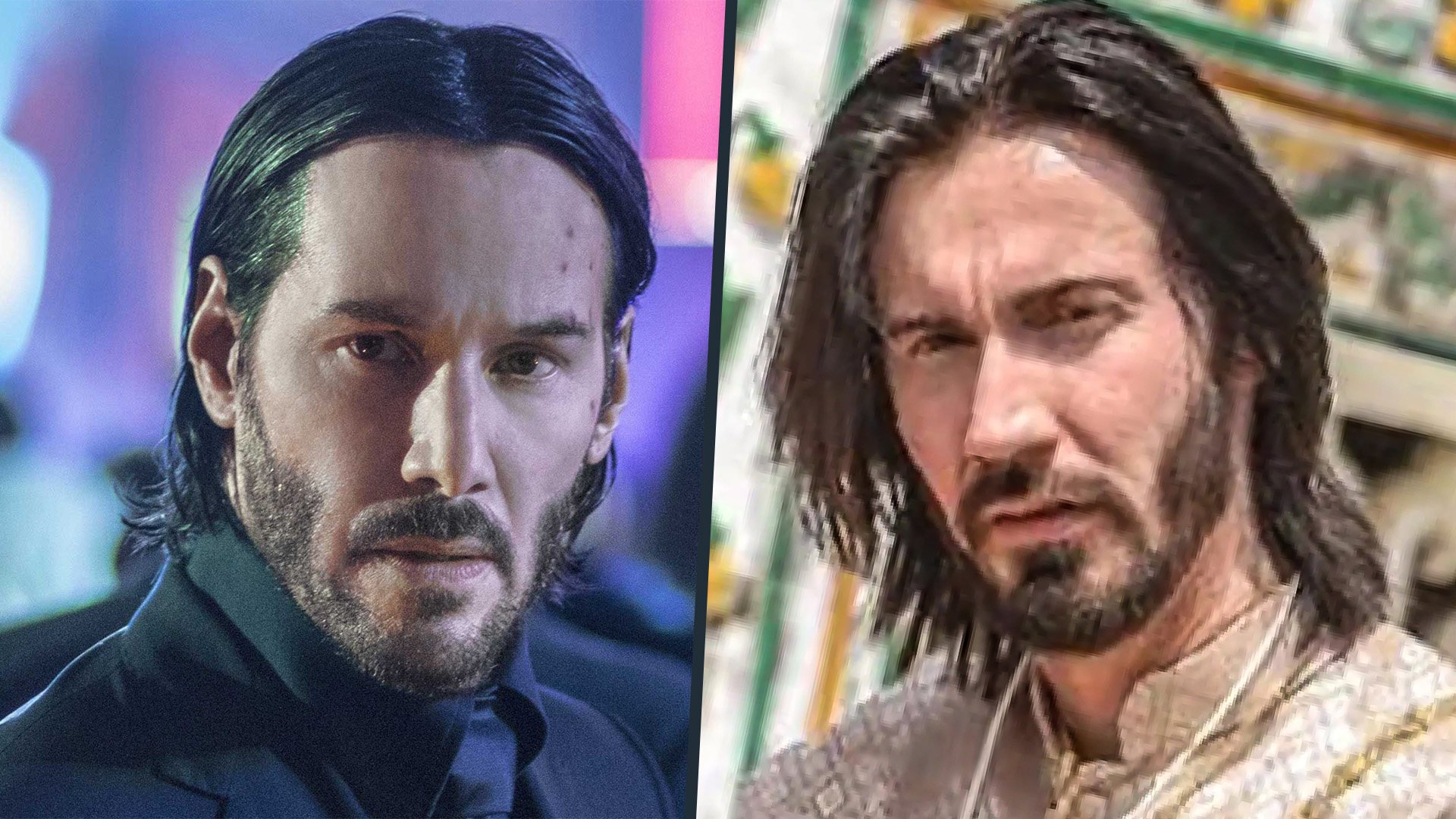 A German man has become a global online hit and sparked a media frenzy in Thailand because of his staggering resemblance to Hollywood superstar, Keanu Reeves. Photo: SCMP composite/TikTok/Lionsgate