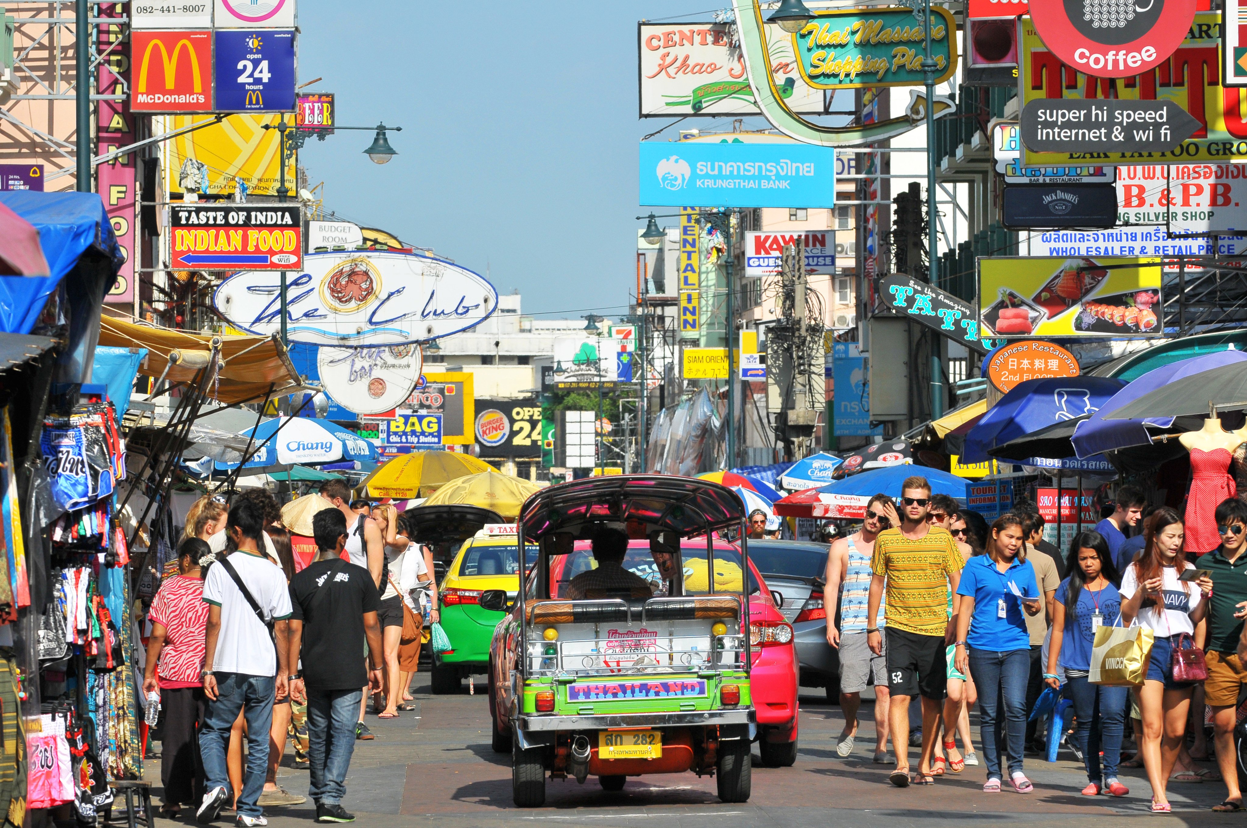 Tourists walk along backpacker haven Khao San Road in Bangkok, Thailand. Photo: Shutterstock/File
