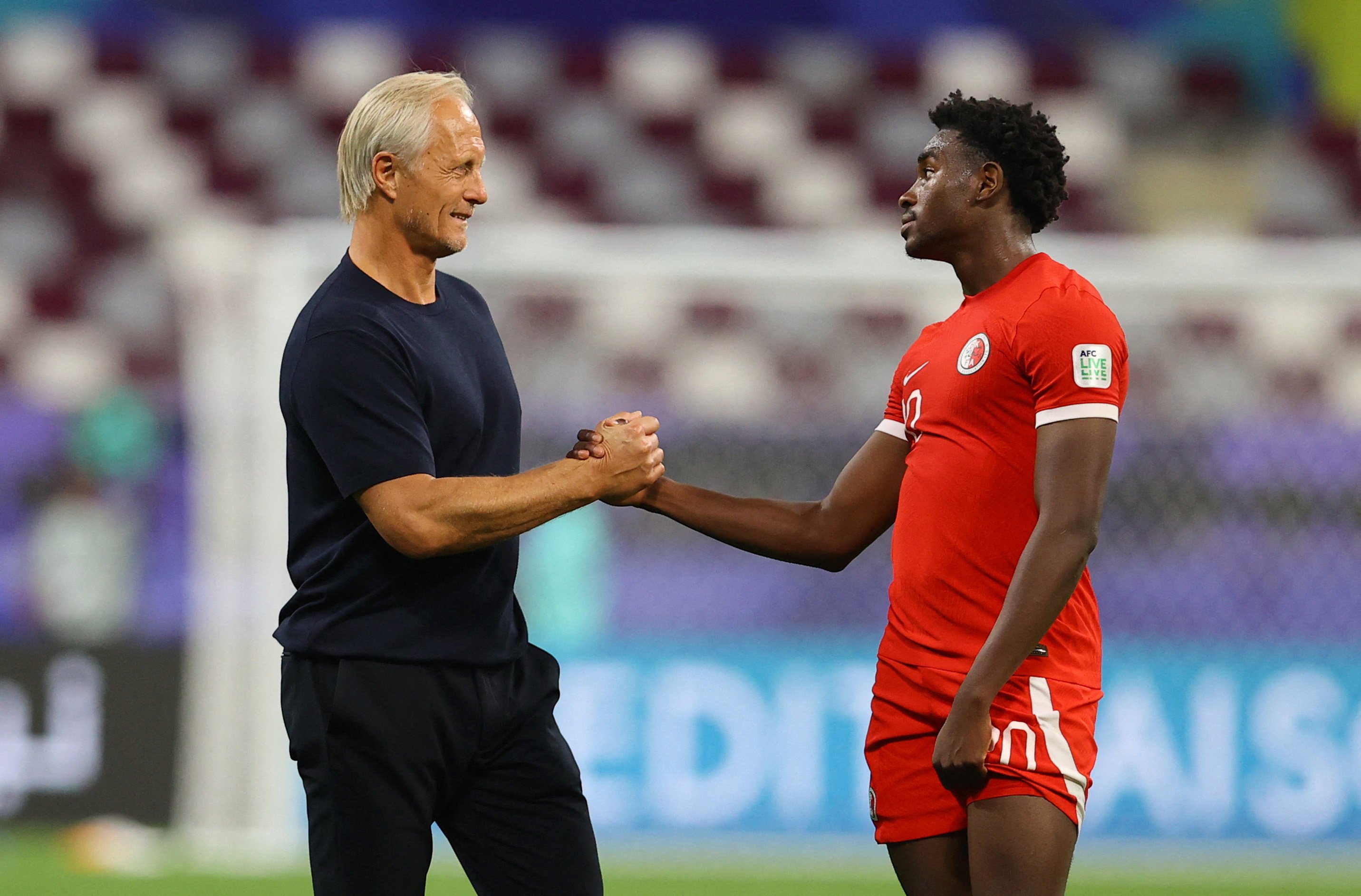 Outgoing Hong Kong head coach Jorn Andersen (left) will officially say goodbye on Wednesday. Photo: Reuters