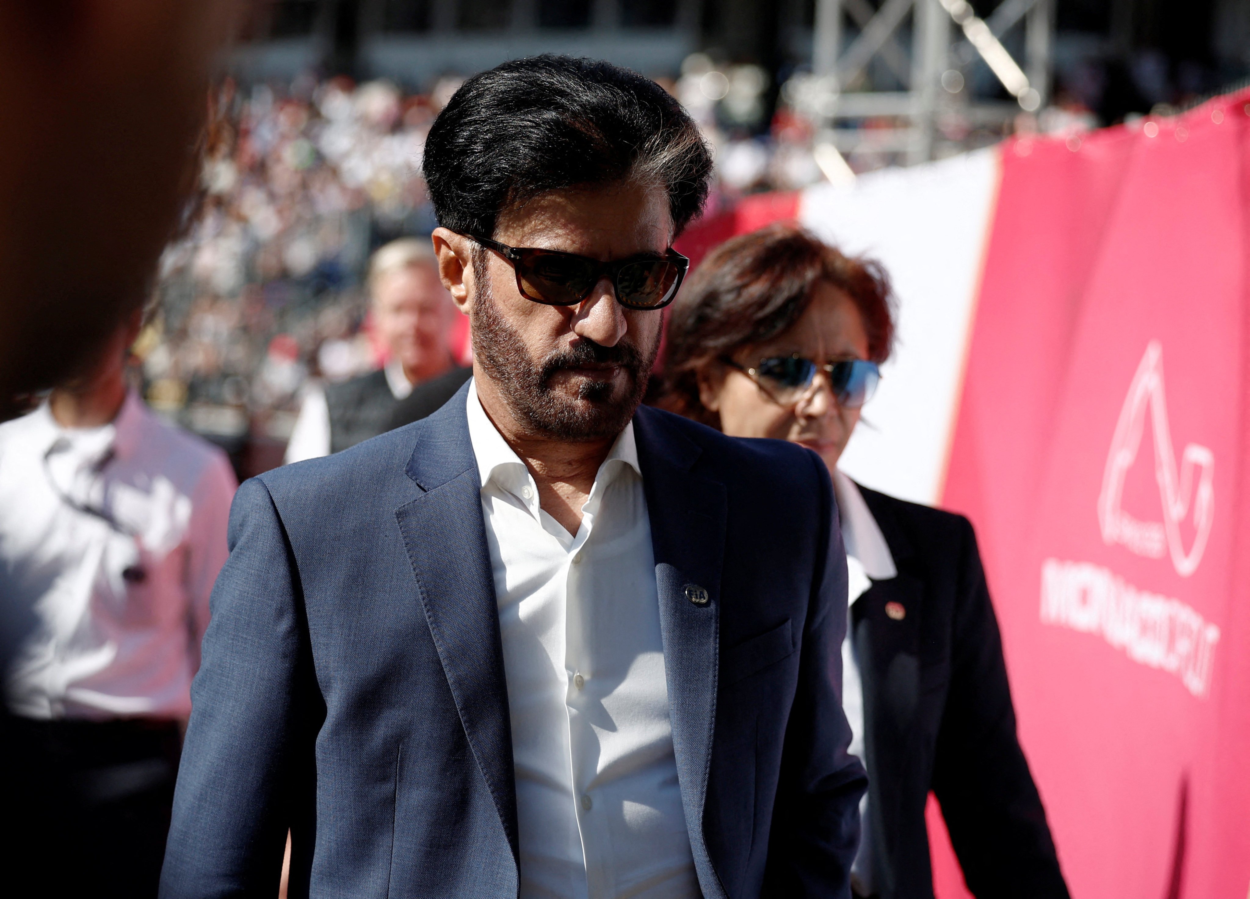 FIA president Mohammed Ben Sulayem arrives for qualifying at the Monaco Grand Prix. Photo: Reuters