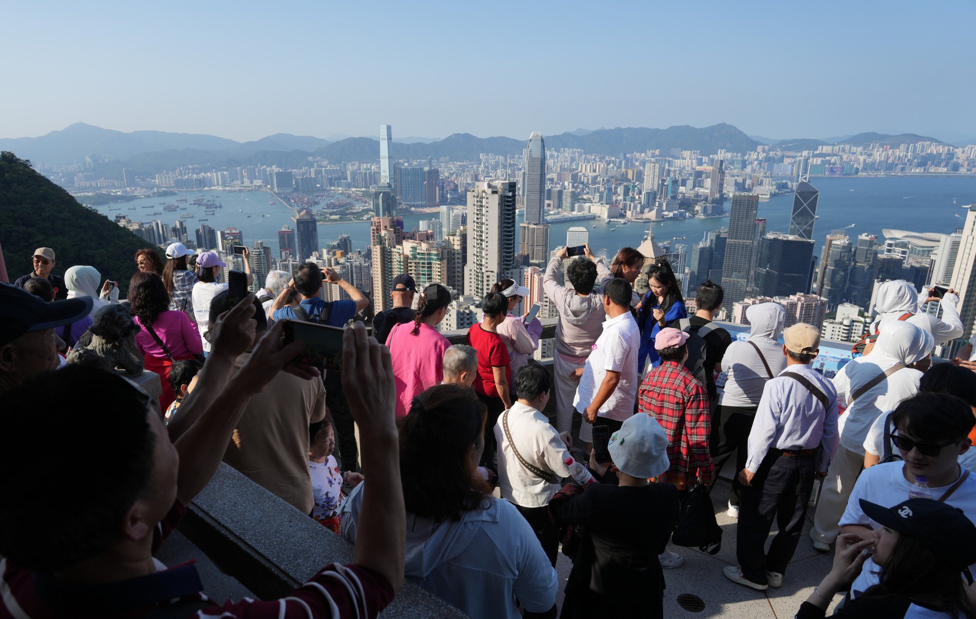 Tourists visit The Peak to catch a glimpse of Hong Kong’s iconic skyline. Photo: May Tse