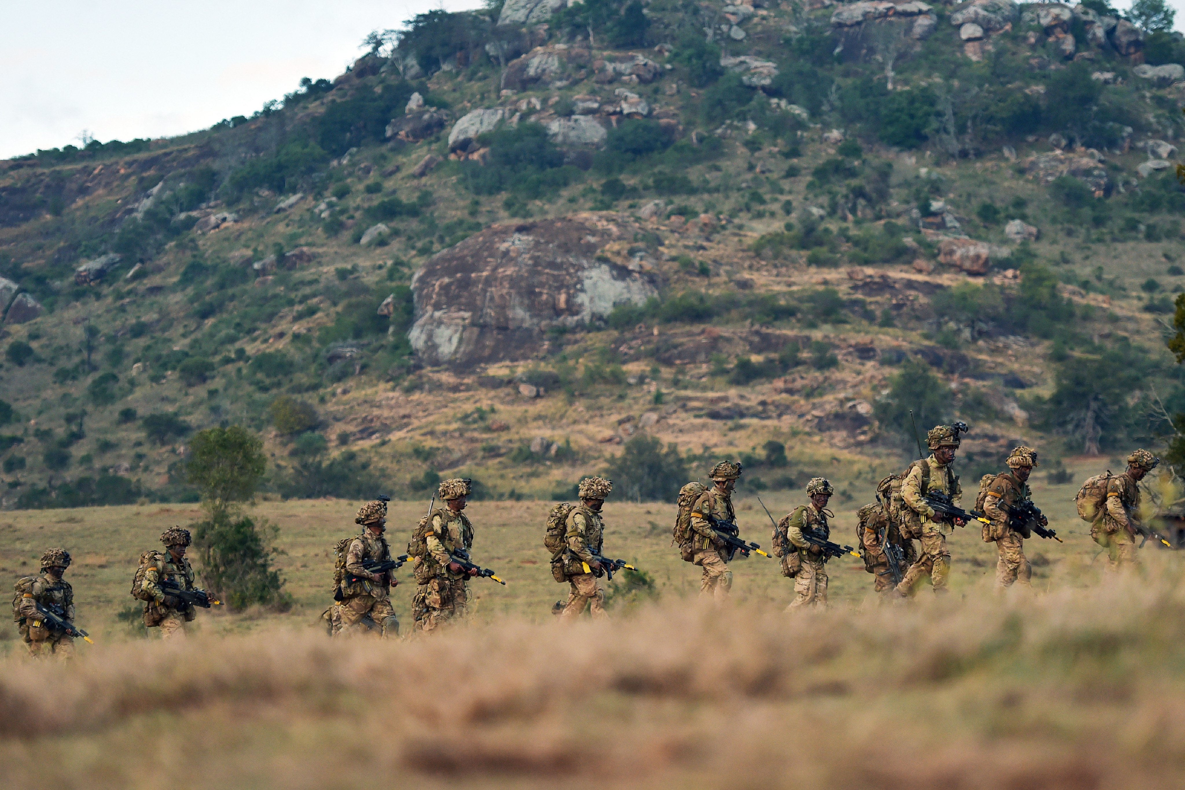 British troops holding an exercise in Kenya. File photo: AFP