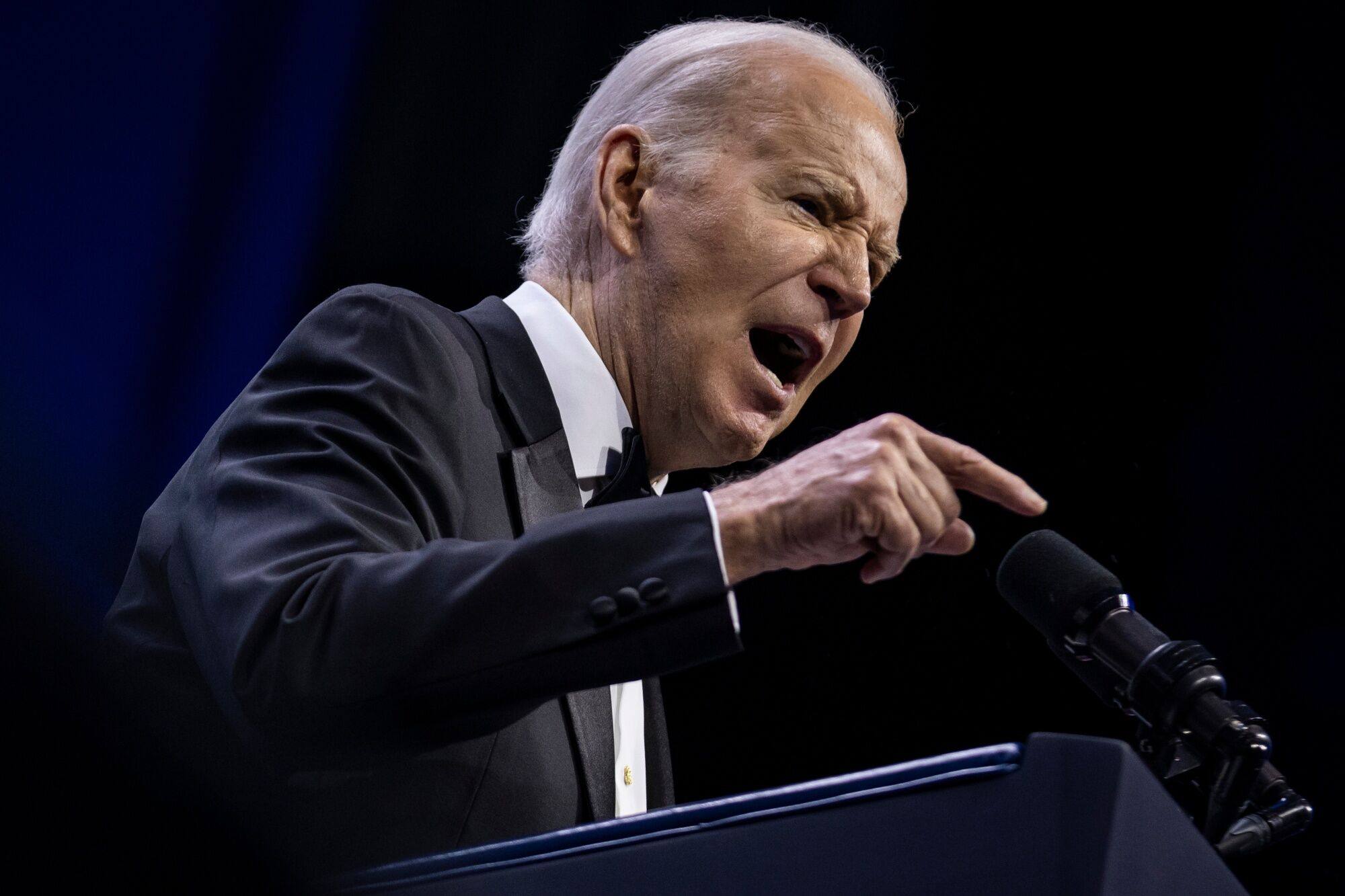 US President Joe Biden speaks during the Asian Pacific American Institute for Congressional Studies gala in Washington on May 14. US tariffs on Chinese goods, pursued under both Republican and Democratic administrations, will do little to curb the US federal deficit if government spending remains unchecked. Photo: Bloomberg