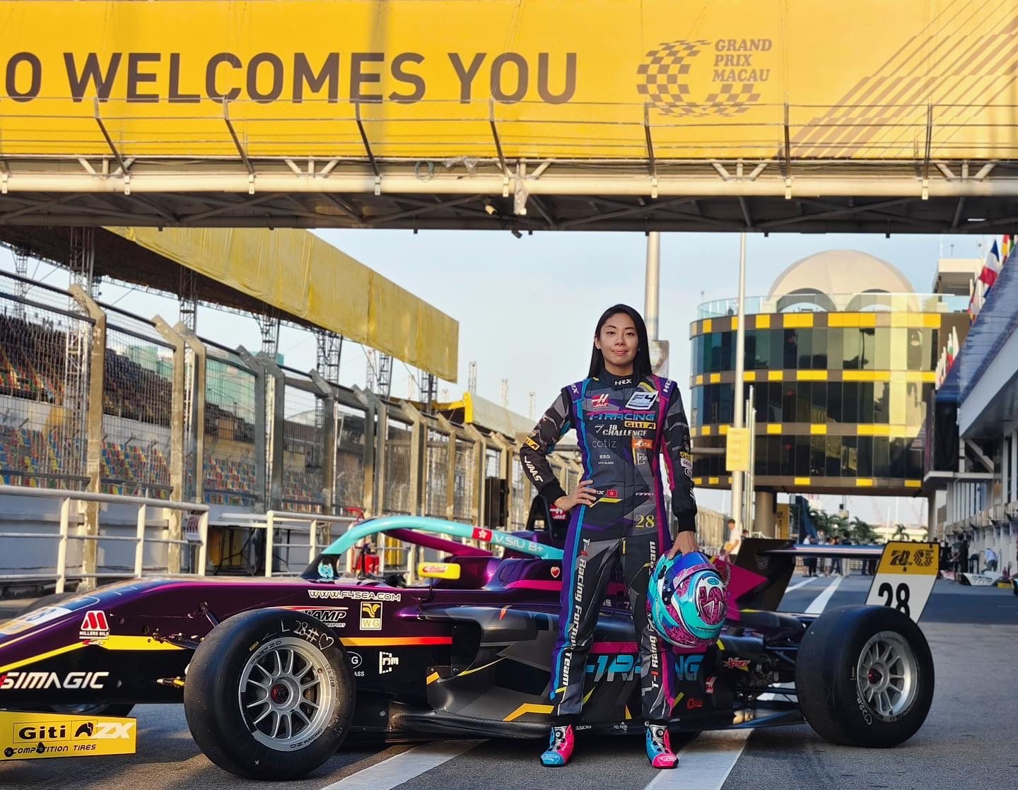 Vivian Siu at the 2023 Macau Grand Prix, where she became the first woman driver to finish the event in Formula 4. Photo: Vivian Siu