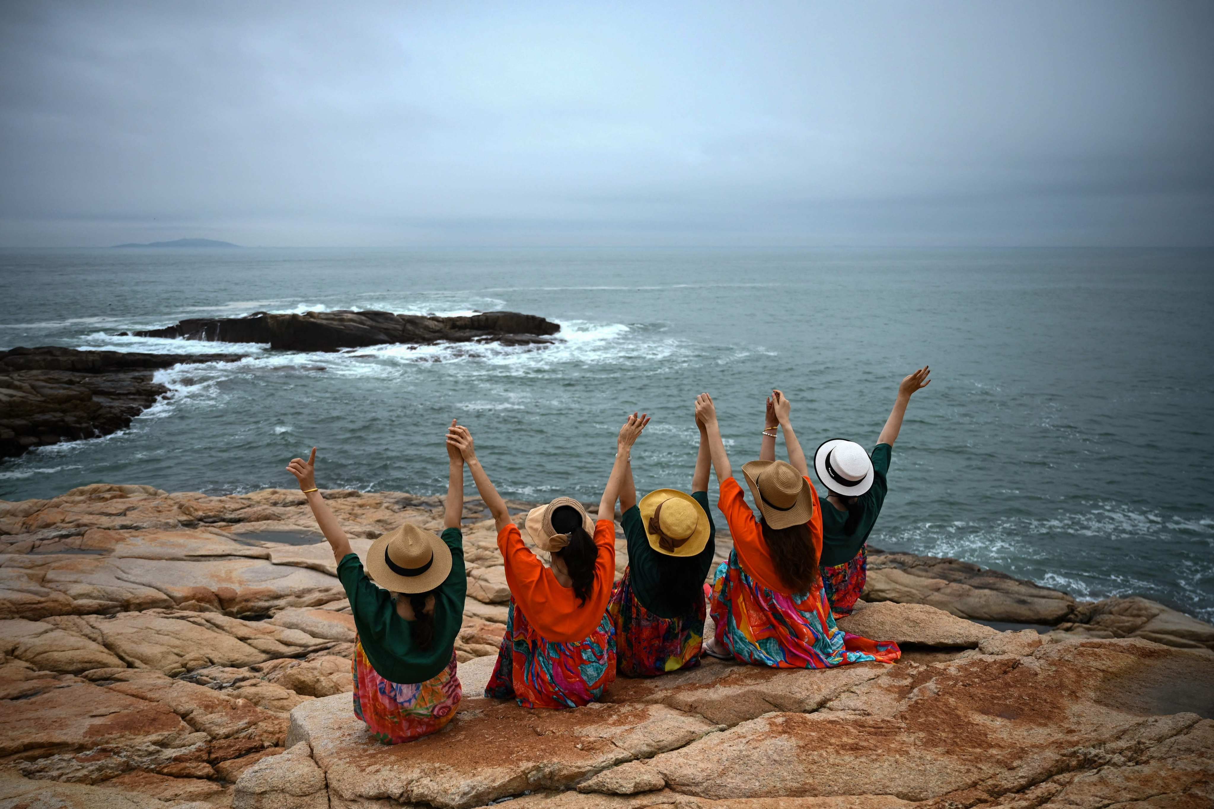Tourists visit the island of Pingtan in southeast China’s Fujian province on May 24. Photo: AFP