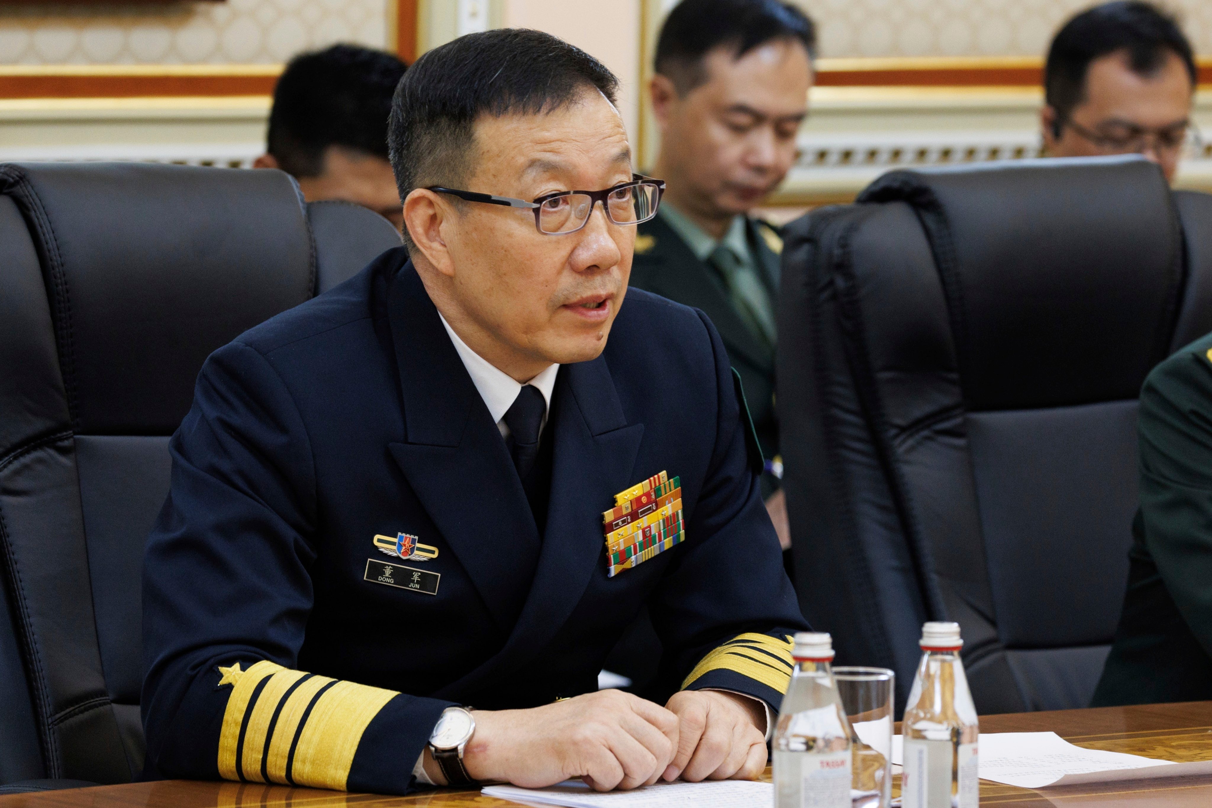 Dong Jun will attend this weekend’s Shangri-la Dialogue just days after Beijing conducted large-scale military drills around Taiwan. Photo: AP