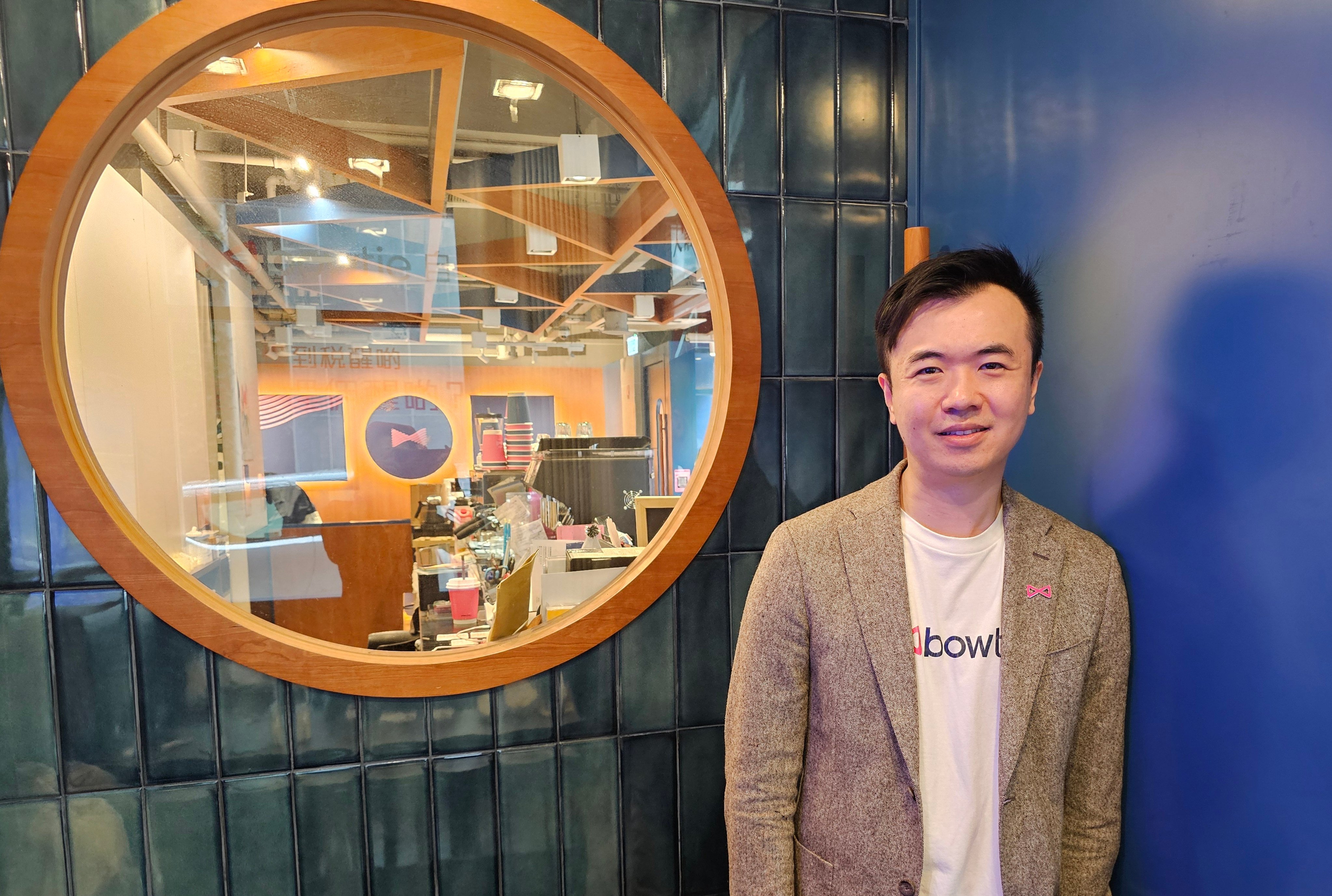 Fred Ngan Yiu-fai, co-founder and co-CEO of virtual insurer Bowtie, pictured at Bow Cafe in Wan Chai on May 29, 2024. Photo: Enoch Yiu
