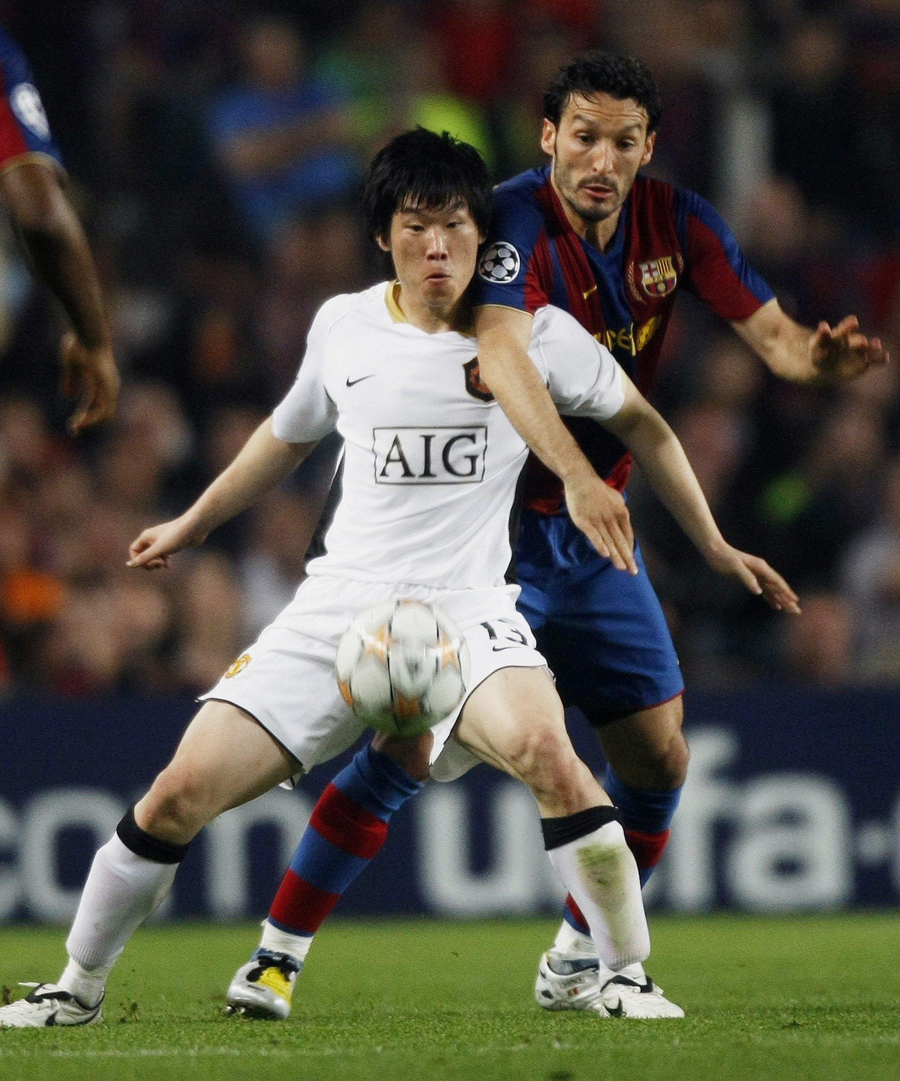 Park Ji-sung shone as Manchester United overcame Barcelona in the 2008 Uefa Champions League semi-finals. Photo: Reuters