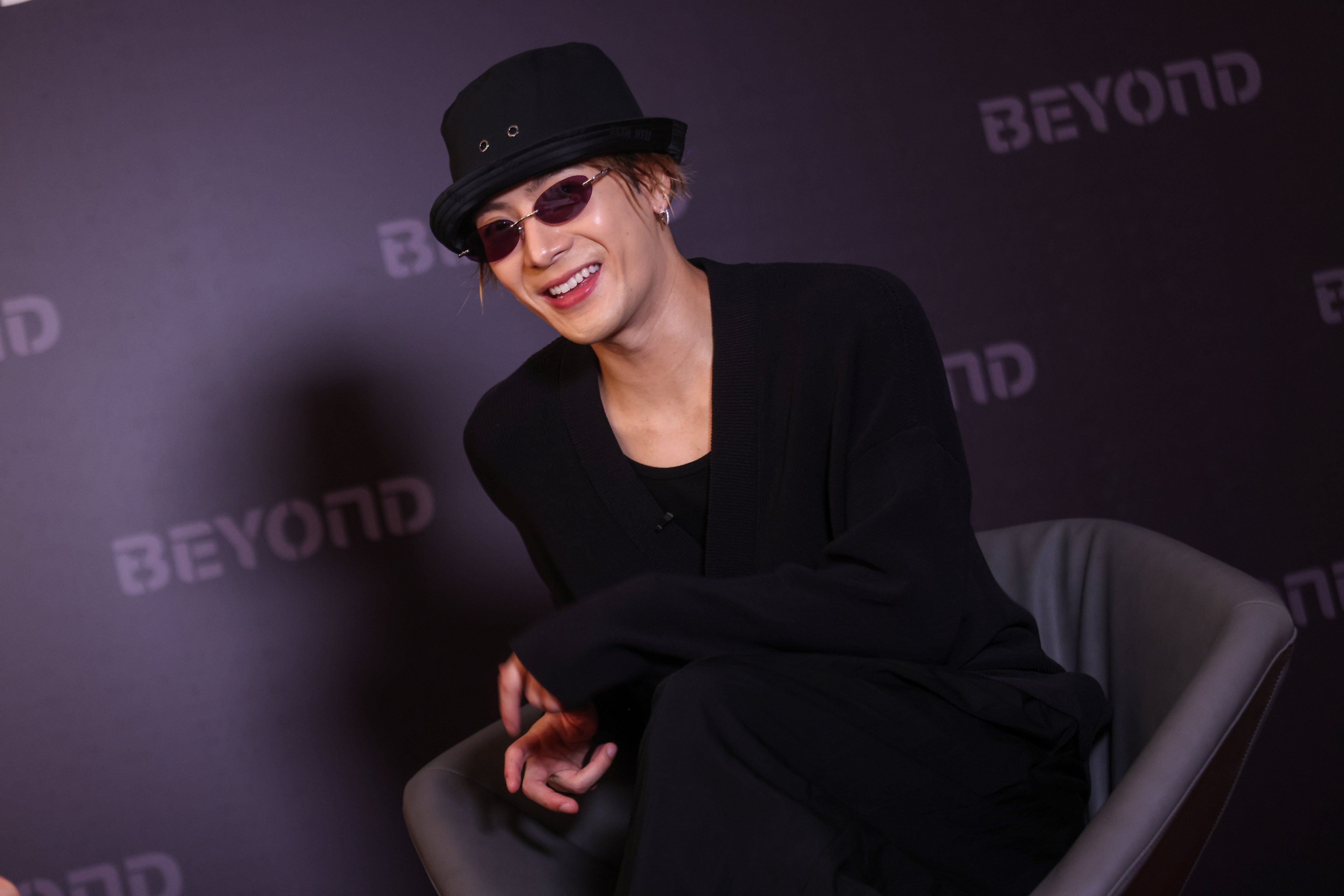 Hong Kong-born rapper and singer Jackson Wang speaks on the sidelines of the Beyond Expo at the Venetian Macao on May 25, 2024. Photo: Jonathan Wong