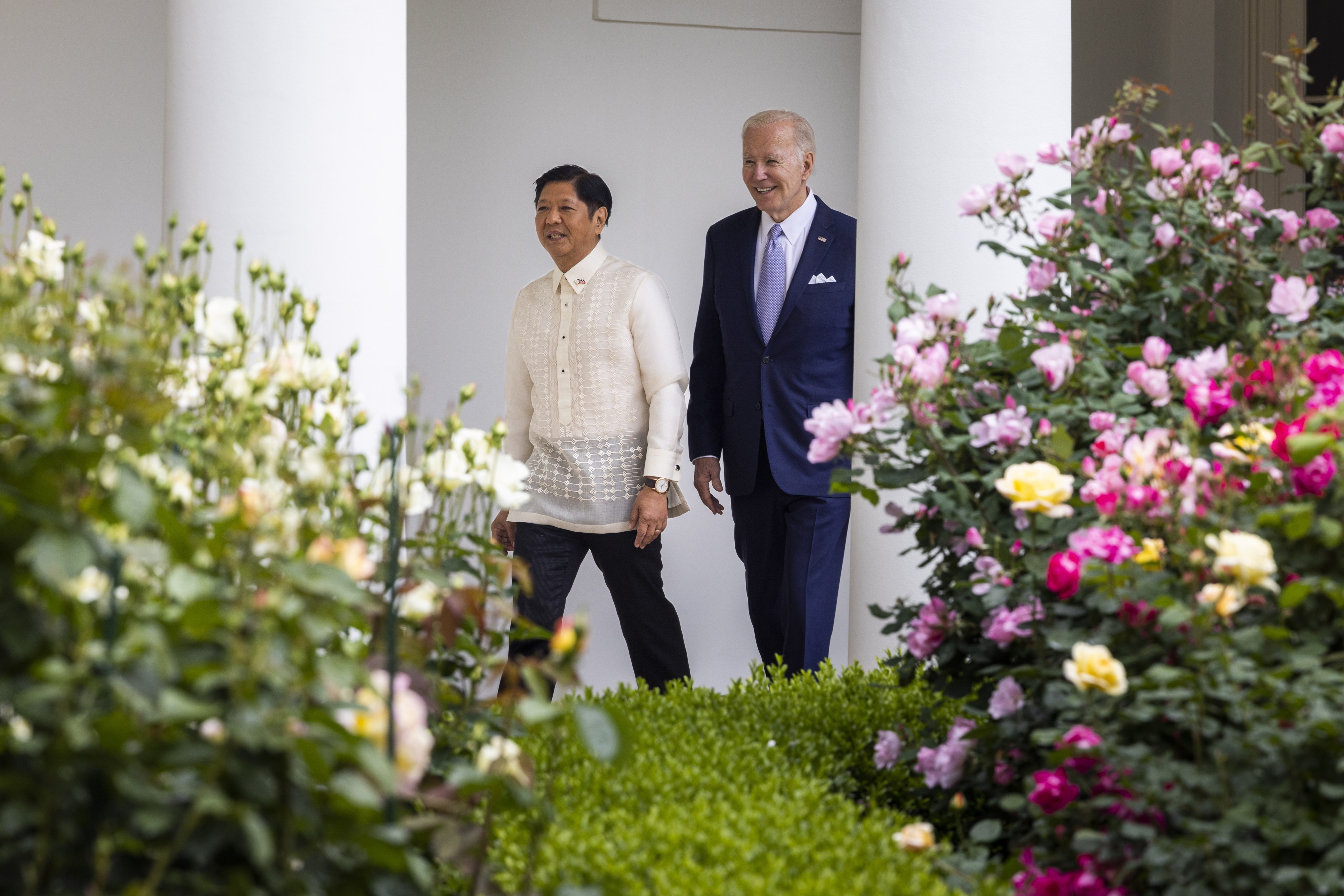 US President Joe Biden (right) with his Philippine counterpart Ferdinand Marcos Jnr at the White House in May 2023. Photo: EPA-EFE