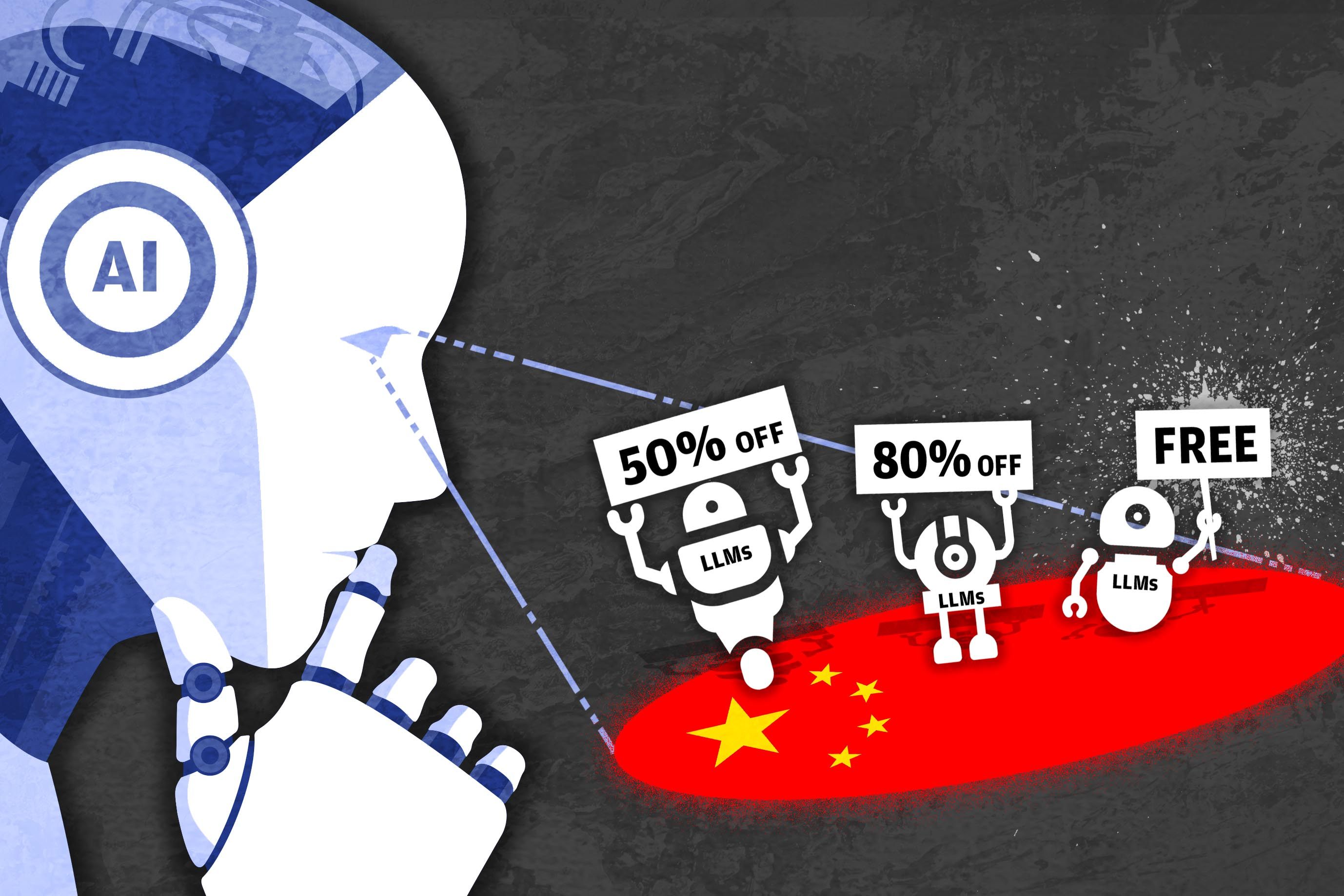 A price war in China’s artificial intelligence industry, initiated by the country’s tech giants, threatens start-ups trying to grow in the highly competitive market. Illustration: Henry Wong