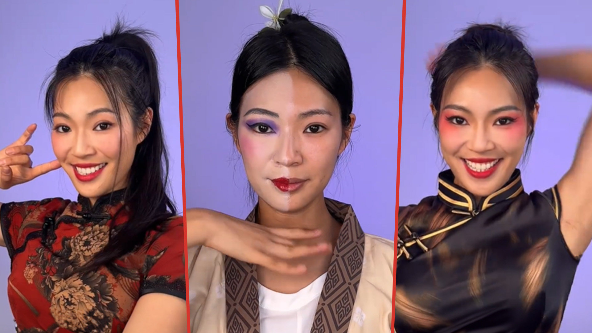 A Chinese social media influencer, who has 5.8 million followers, faced criticism for a costume and makeup transformation video that was deemed to perpetuate Asian stereotypes. Photo: SCMP composite/Xiaohongshu