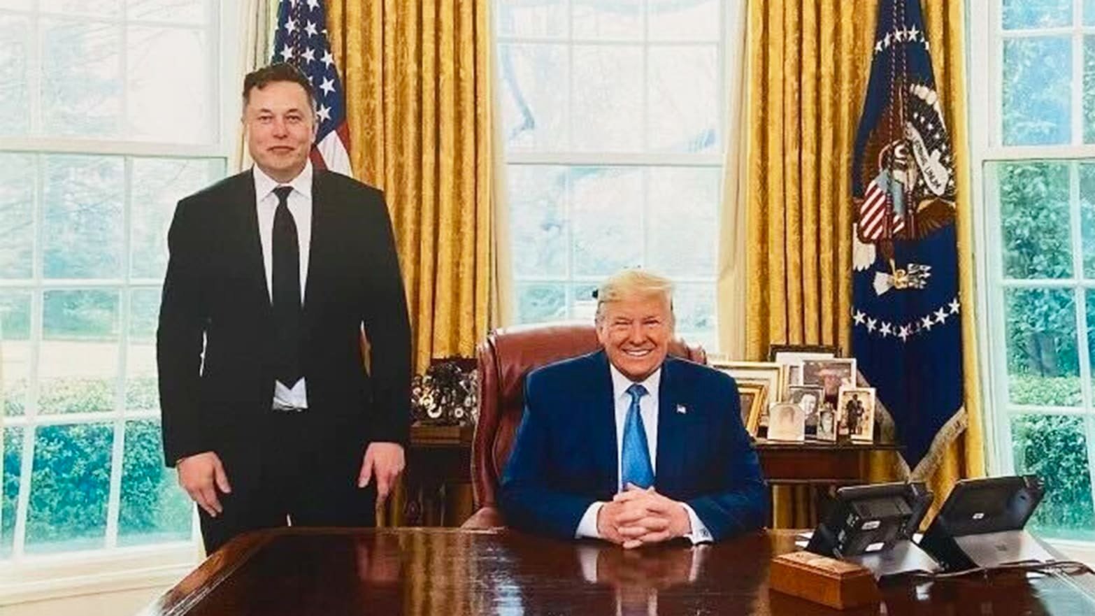 SpaceX CEO Elon Musk is pictured with former US President Donald Trump in the Oval Office. X@elonmusk