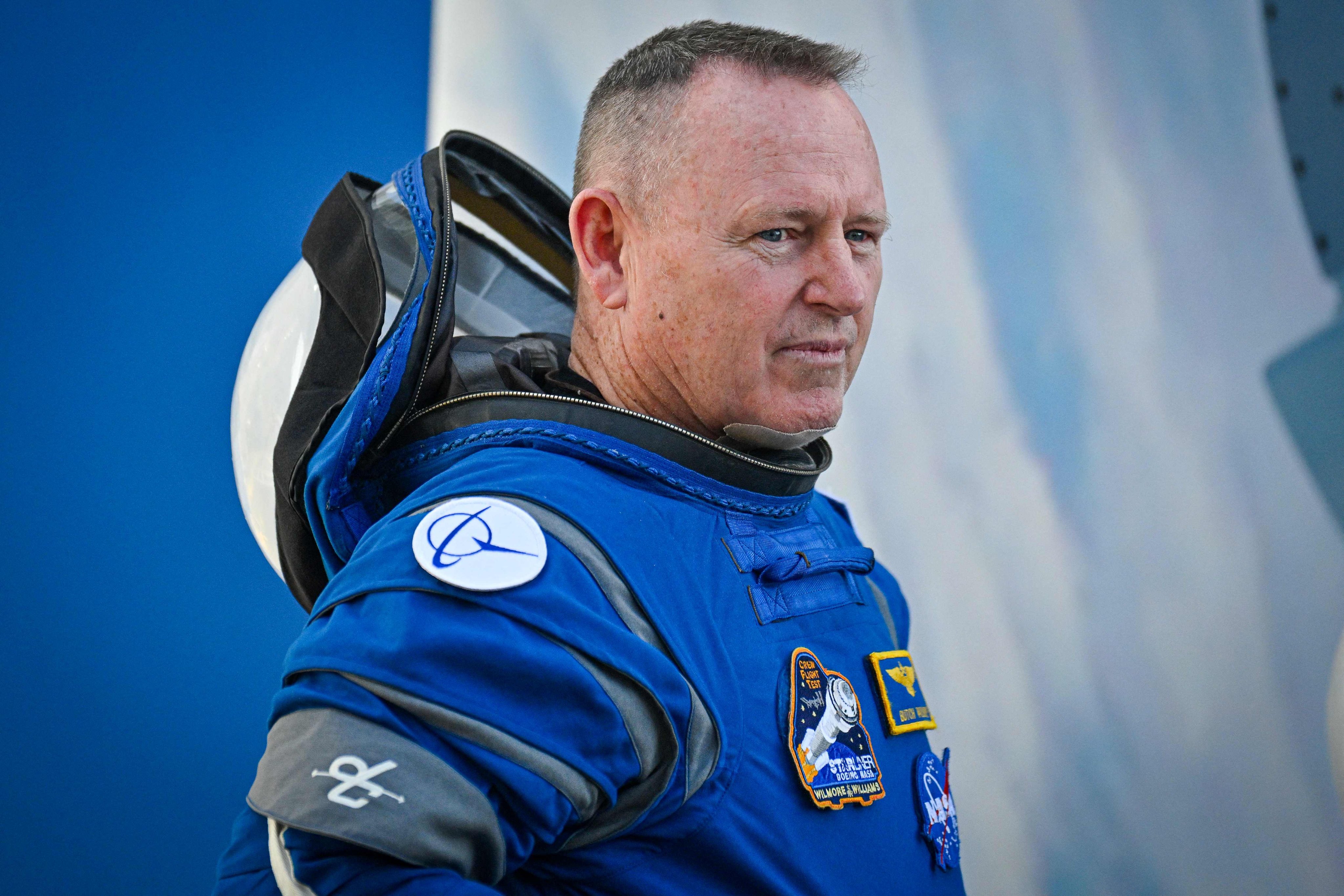 NASA astronaut Butch Wilmore prepares to board the Boeing CST-100 Starliner spacecraft at Cape Canaveral Space Force Station Kennedy Space Center in Florida, on Saturday. Photo: AFP