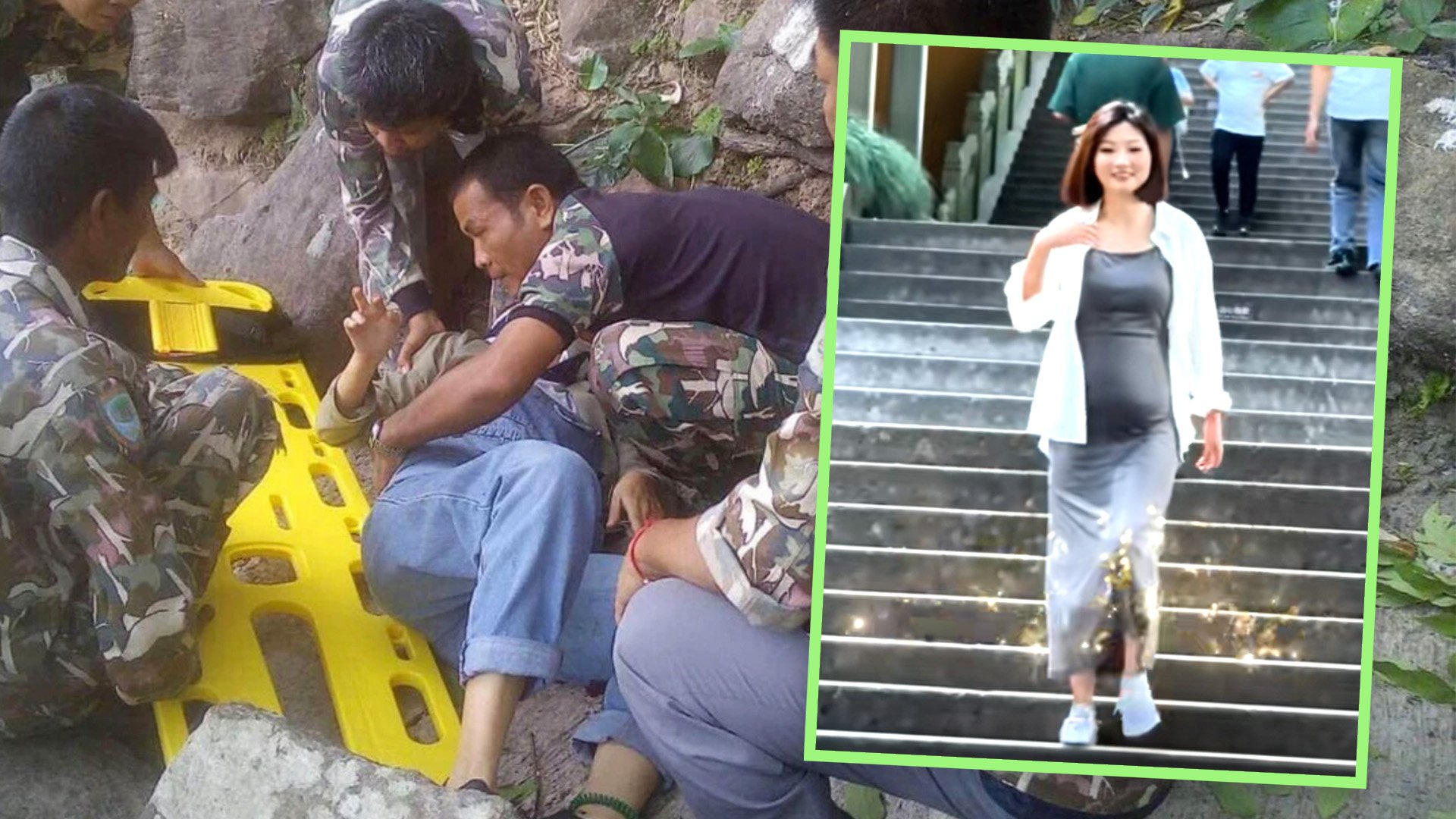 A woman from China who lost the baby she was carrying when her husband pushed her off a cliff in Thailand five years ago has delighted social media by announcing that she is pregnant again. Photo: SCMP composite/Douyin/Royal Thai Police