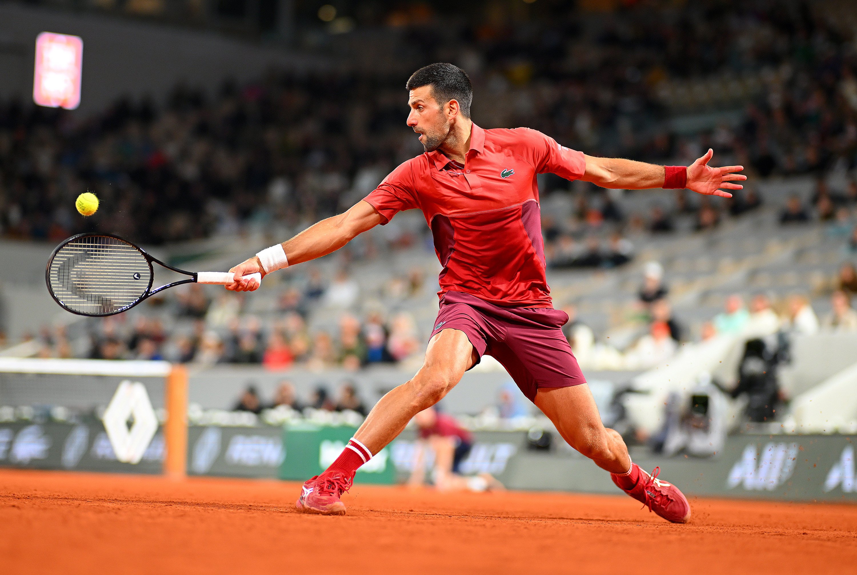 Novak Djokovic of Serbia finished his five-set match against Lorenzo Musetti of Italy at 3.07am on Sunday. Photo: TNS