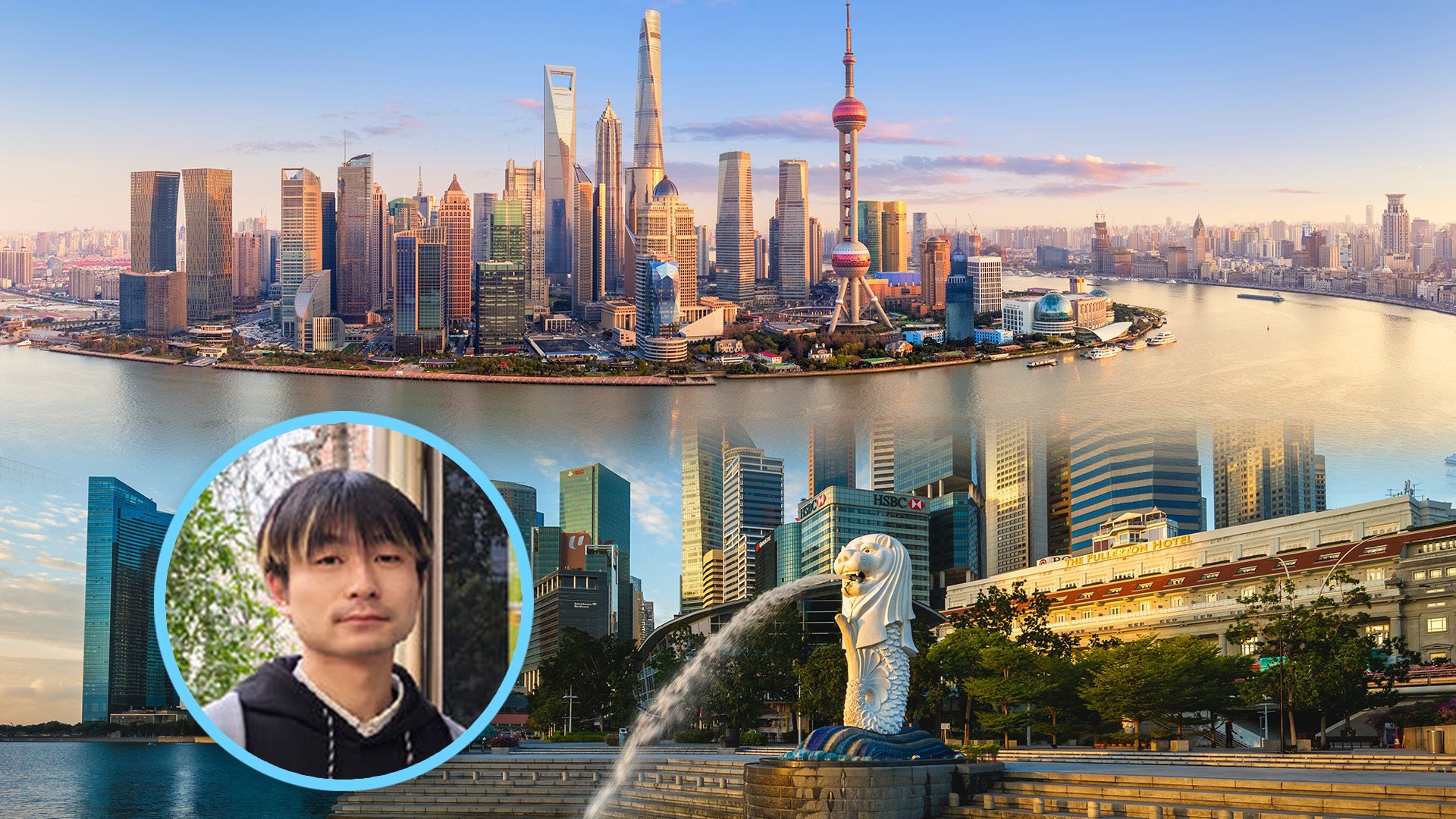 A university student from China who travelled from Shanghai to Singapore by bus in 29 days, spending just US$400, has surprised many people and divided online opinion. Photo: SCMP composite/Shutterstock/big5.news.cn