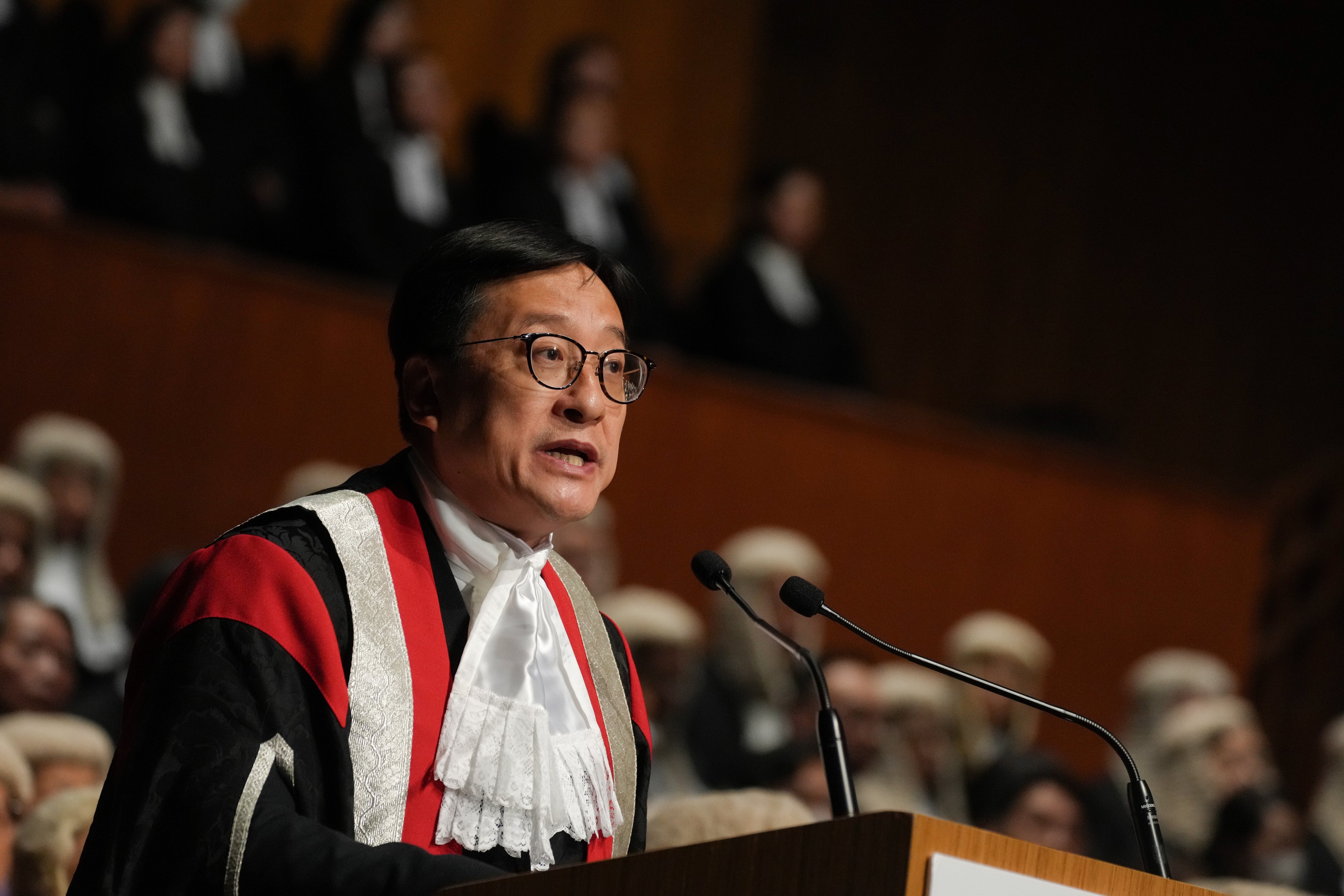 Outgoing president of the Law Society Chan Chak-ming says the courts will define national security law red lines with judgments. Photo: Elson Li
