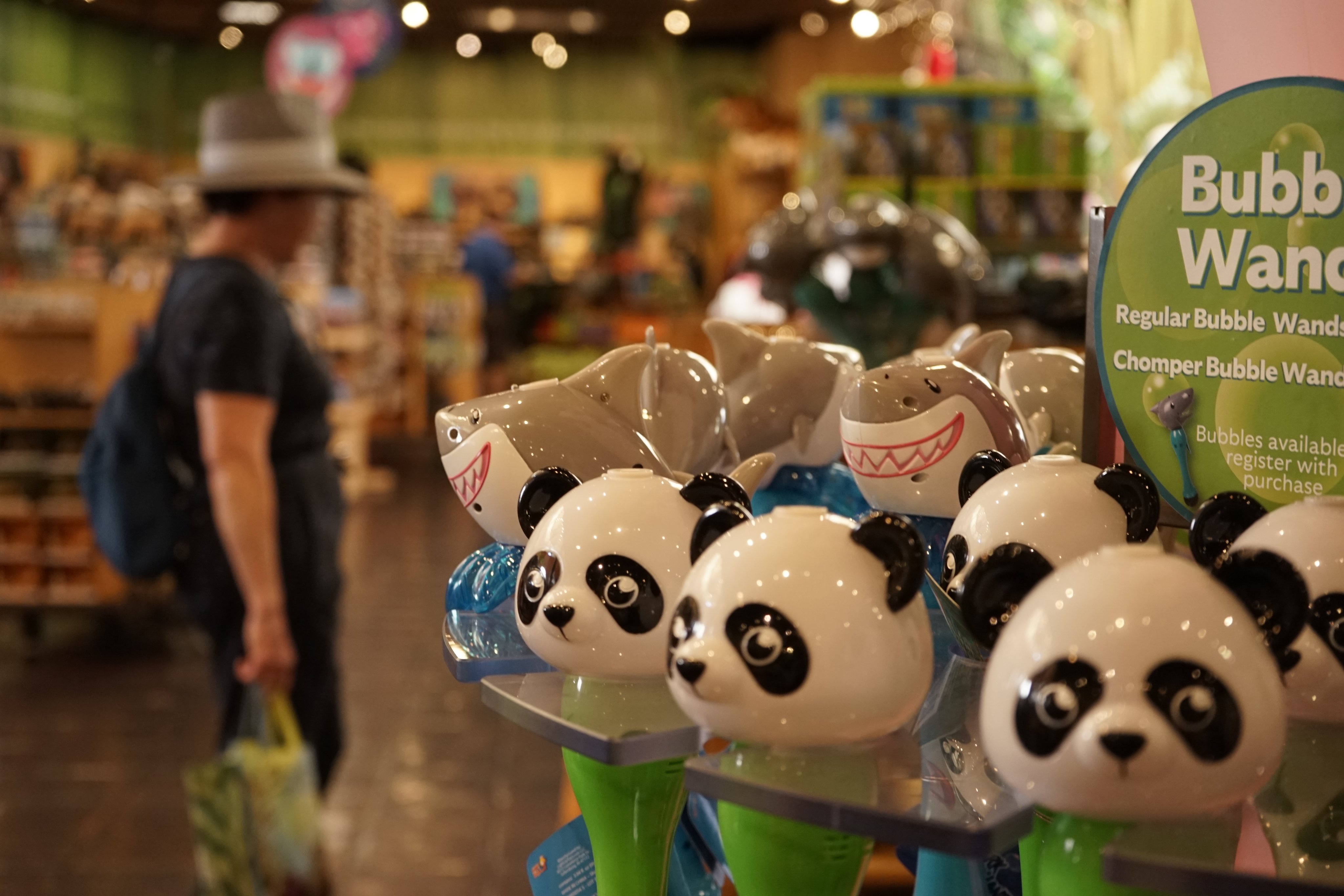 Panda-themed bubble wands at a San Diego Zoo gift shop in California on February 22. Photo: Xinhua