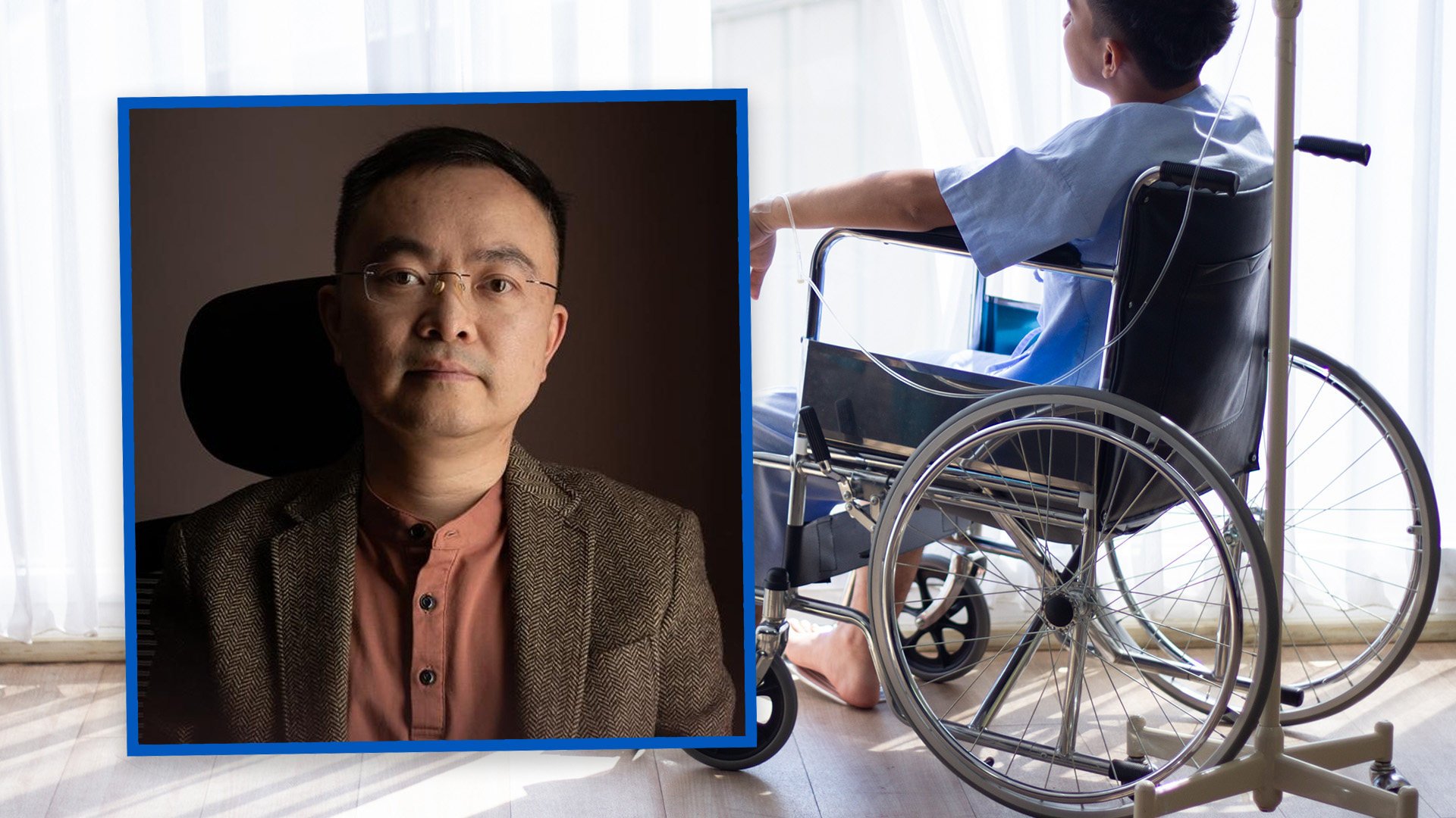 A former e-commerce tycoon in China who has been diagnosed with an incurable brain disease has vowed to save a million people like him before he dies. Photo: SCMP composite/Shutterstock/36Kr.com