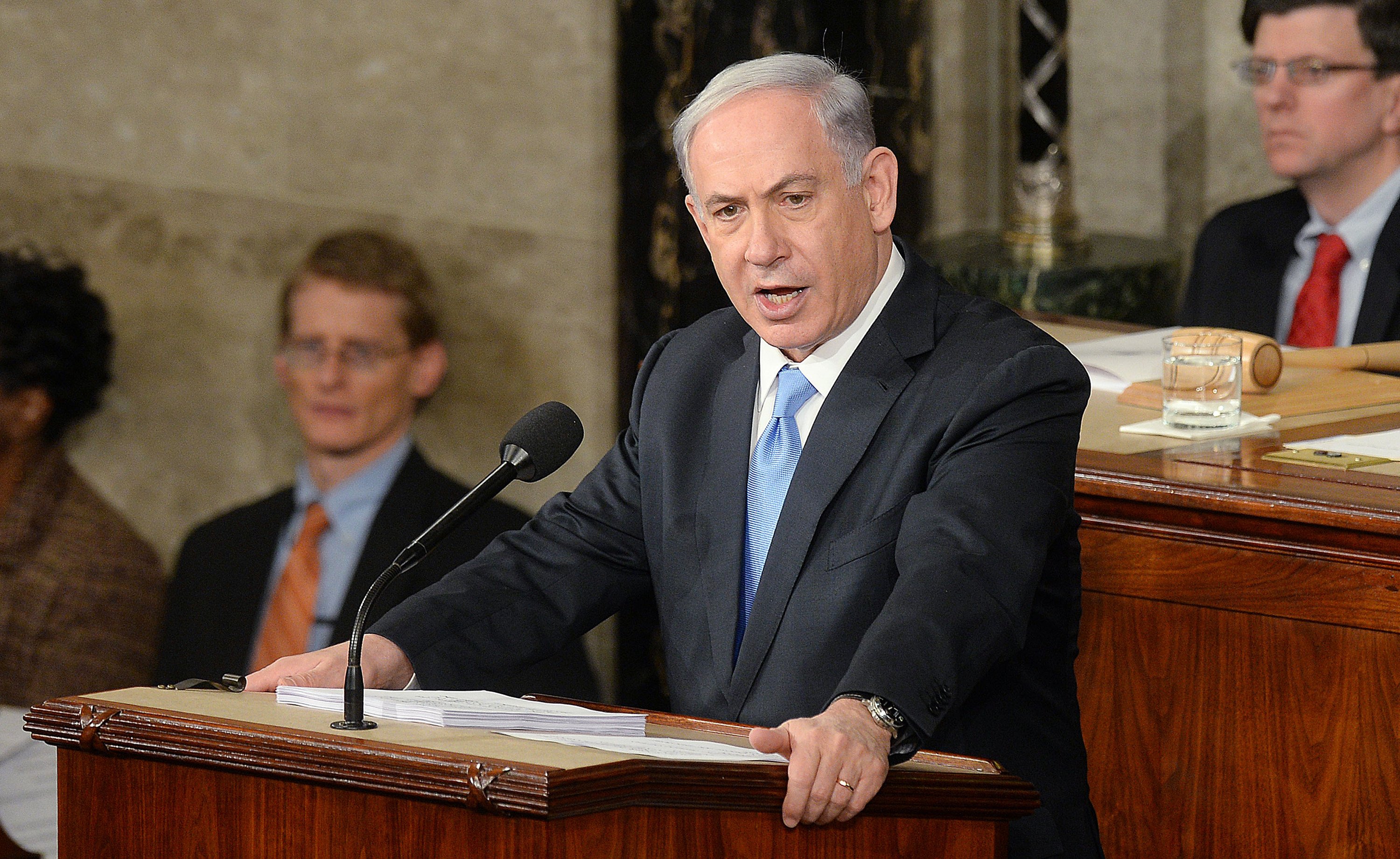 Israeli Prime Minister Benjamin Netanyahu addressing a joint session of the US Congress in 2015. File photo: TNS