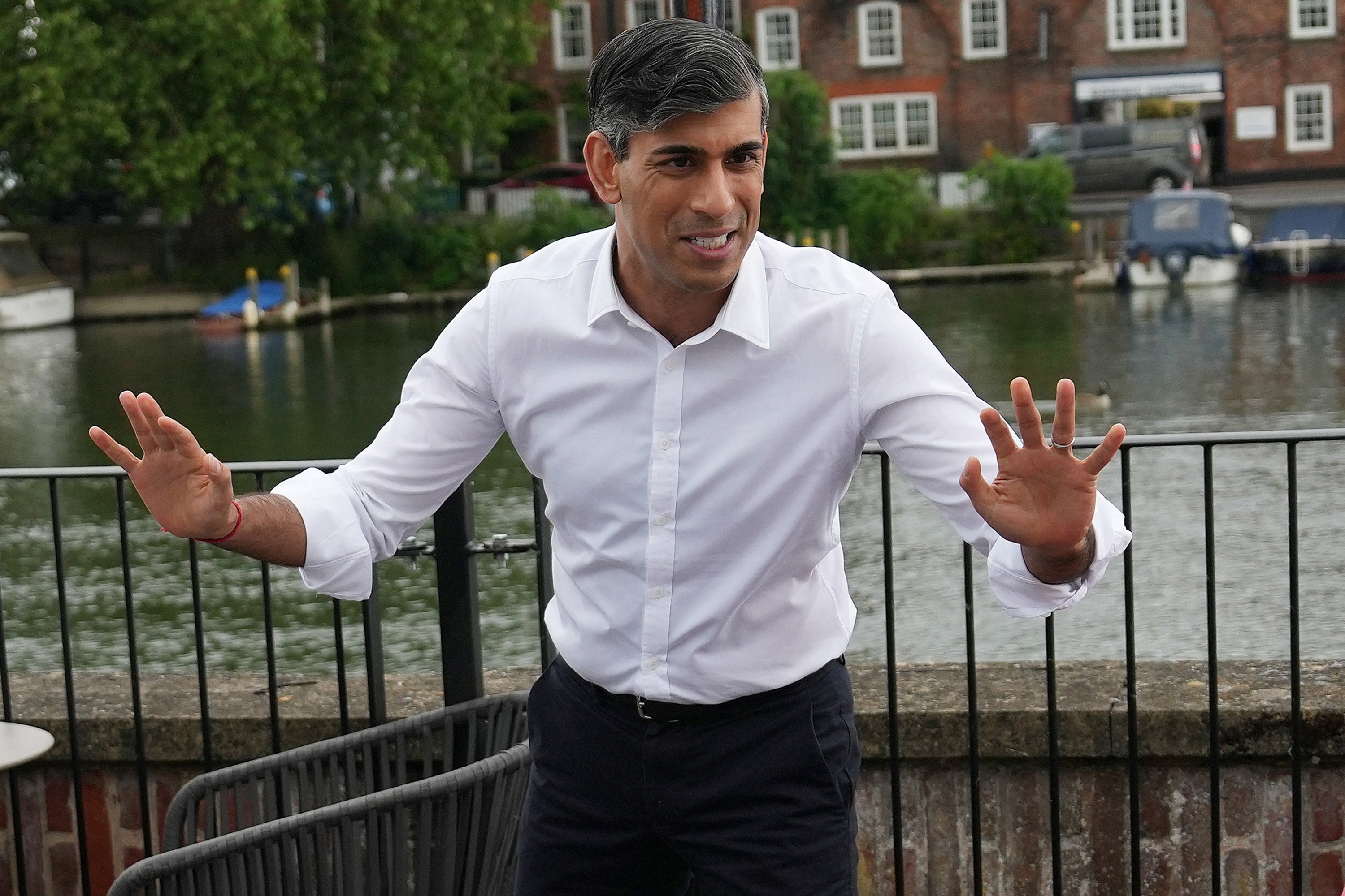 British Prime Minister Rishi Sunak on Monday. Photo: Reuters 