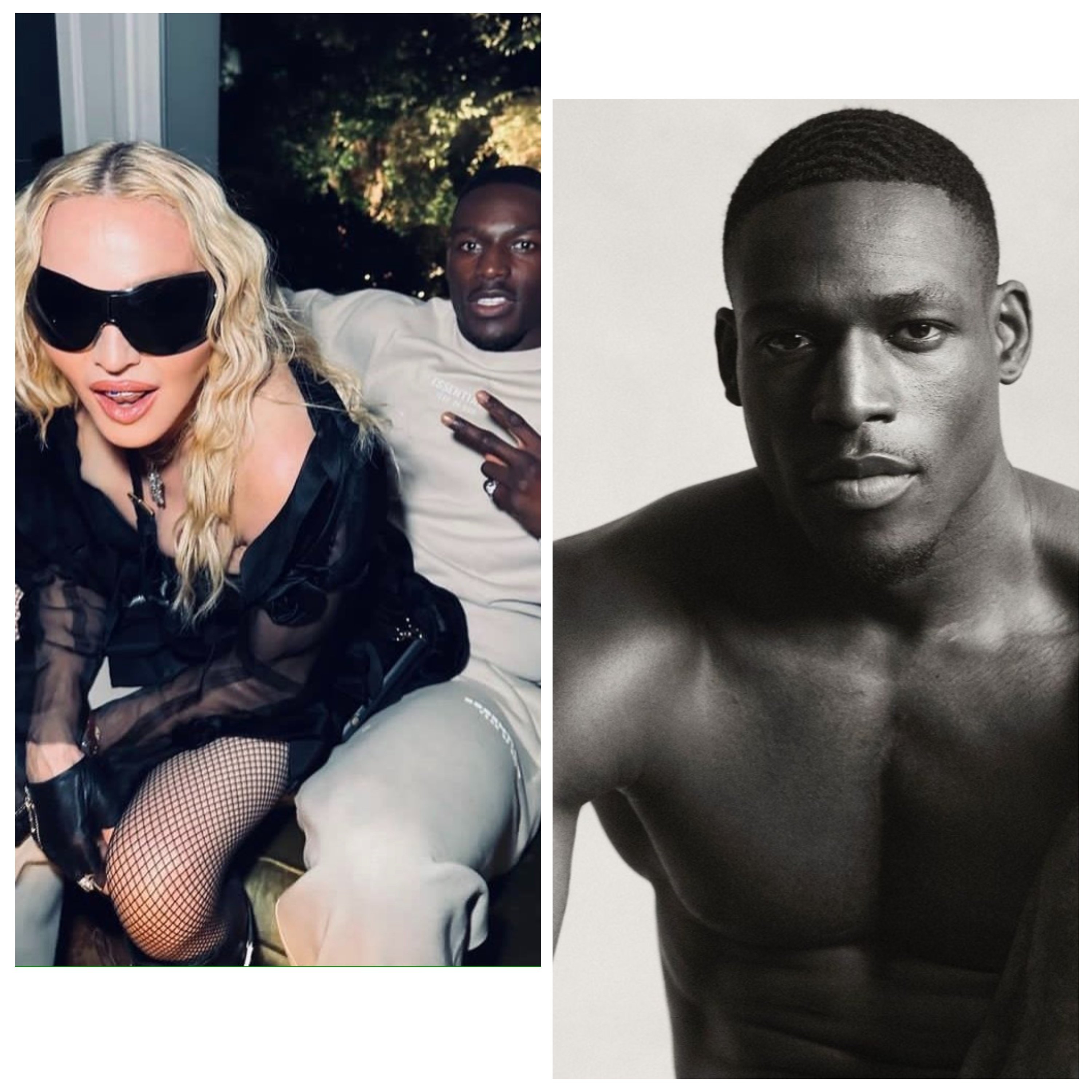 Madonna has been pictured getting cosy with professional boxer and model Richard Riakporhe. Photos: @madonna, @r_riakporhe/Instagram